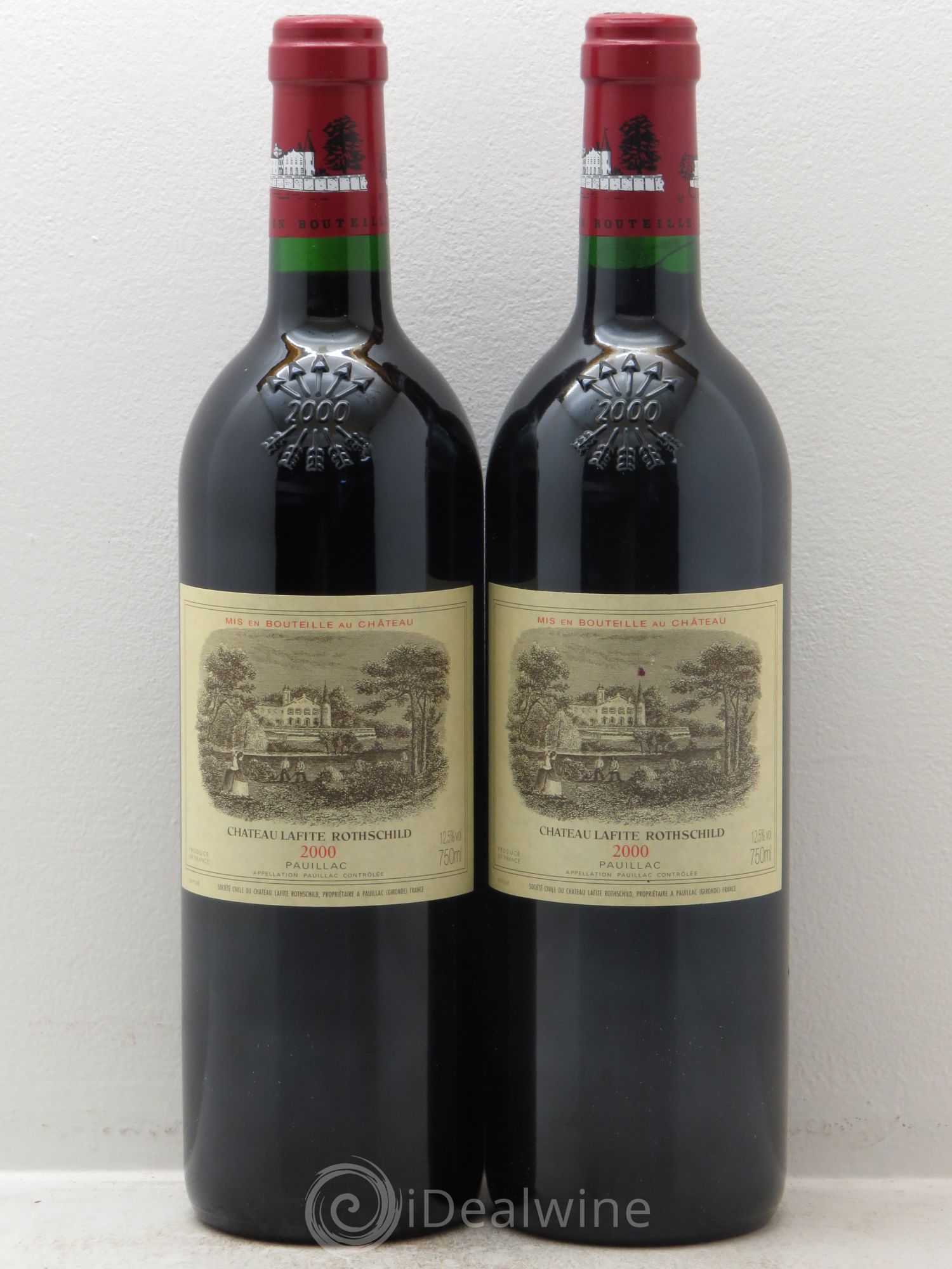 Château Lafite Rothschild 1er Grand Cru Classé 2000 - Lot de 2 bouteilles - 0