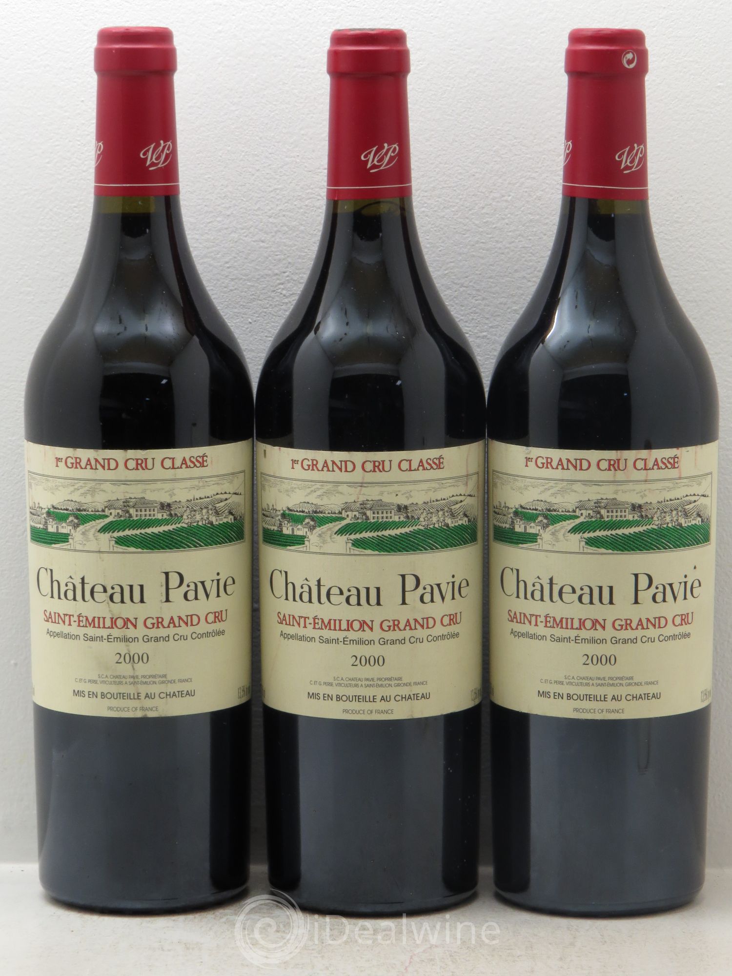 Château Pavie 1er Grand Cru Classé A 2000 - Lot de 3 bouteilles - 0
