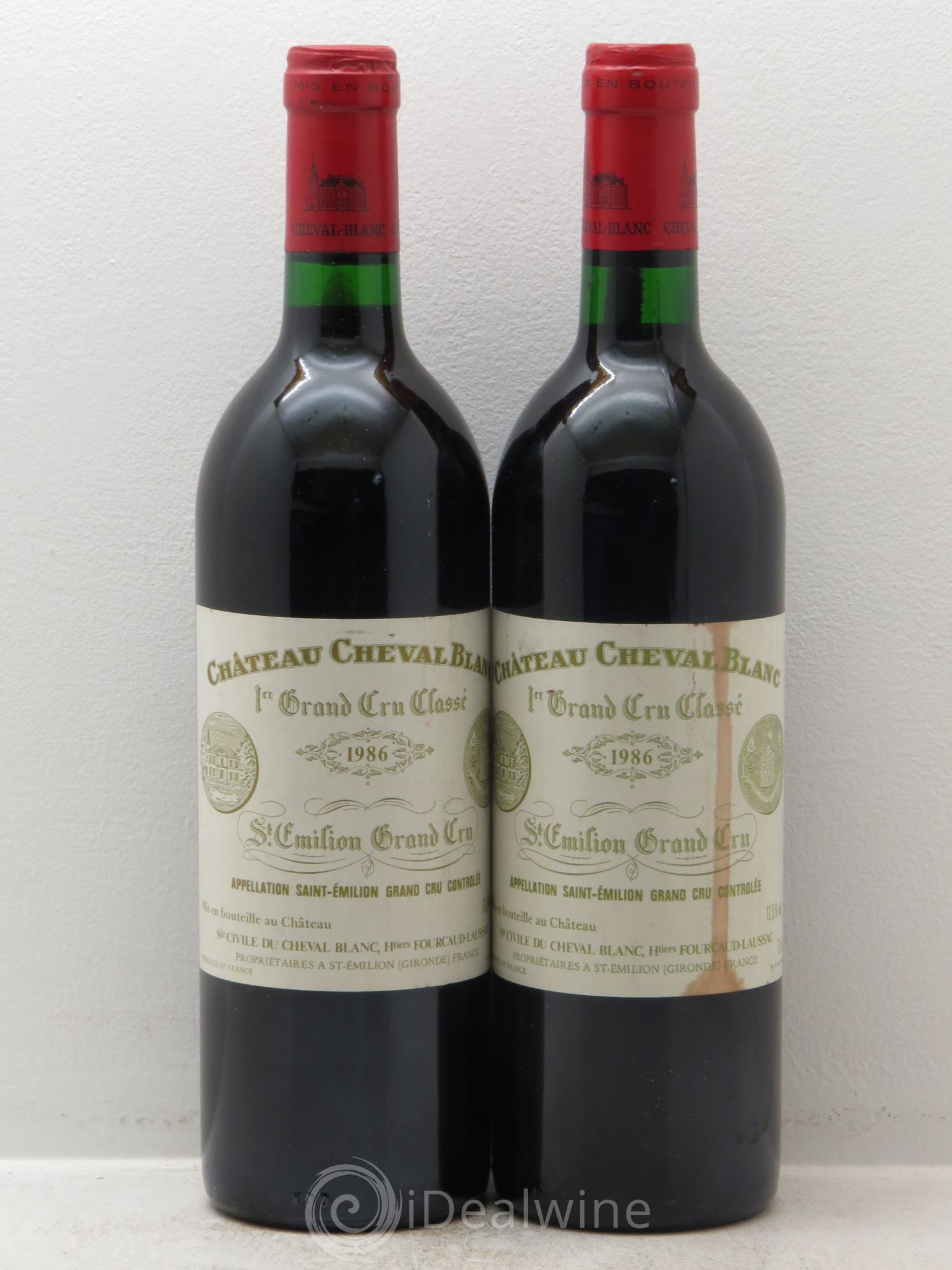 Château Cheval Blanc 1er Grand Cru Classé A 1986 - Lot de 2 bouteilles - 0
