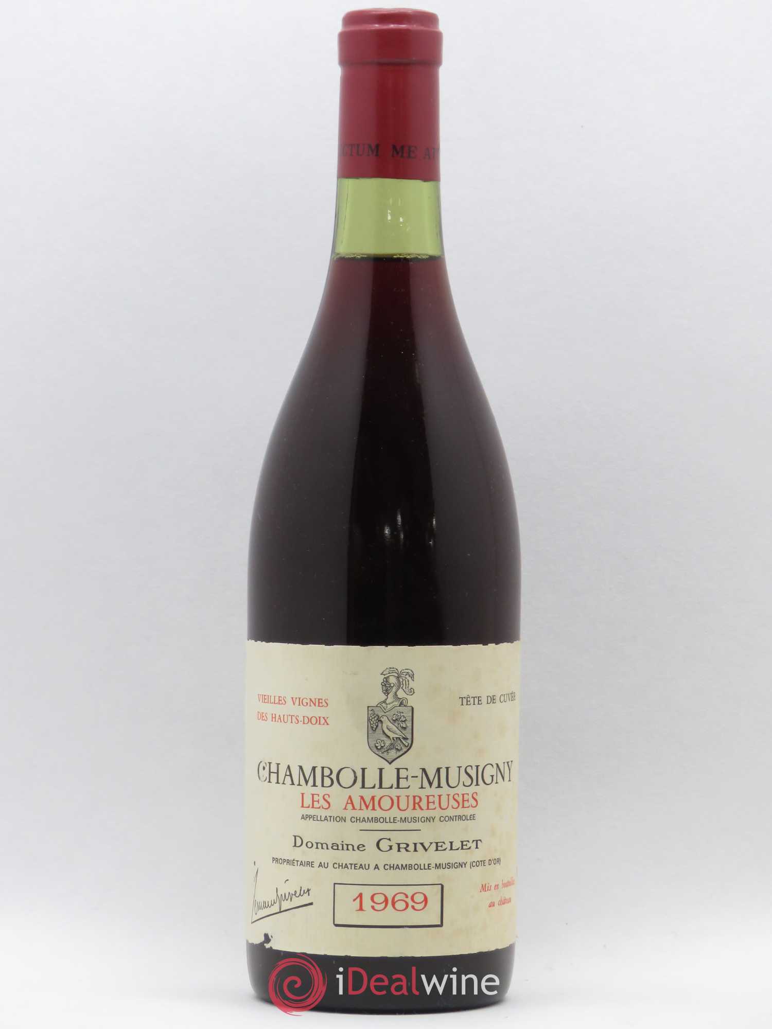 Chambolle-Musigny 1er Cru Les Amoureuses Tête de cuvée Domaine Grivelet 1969 - Posten von 1 Flasche - 0