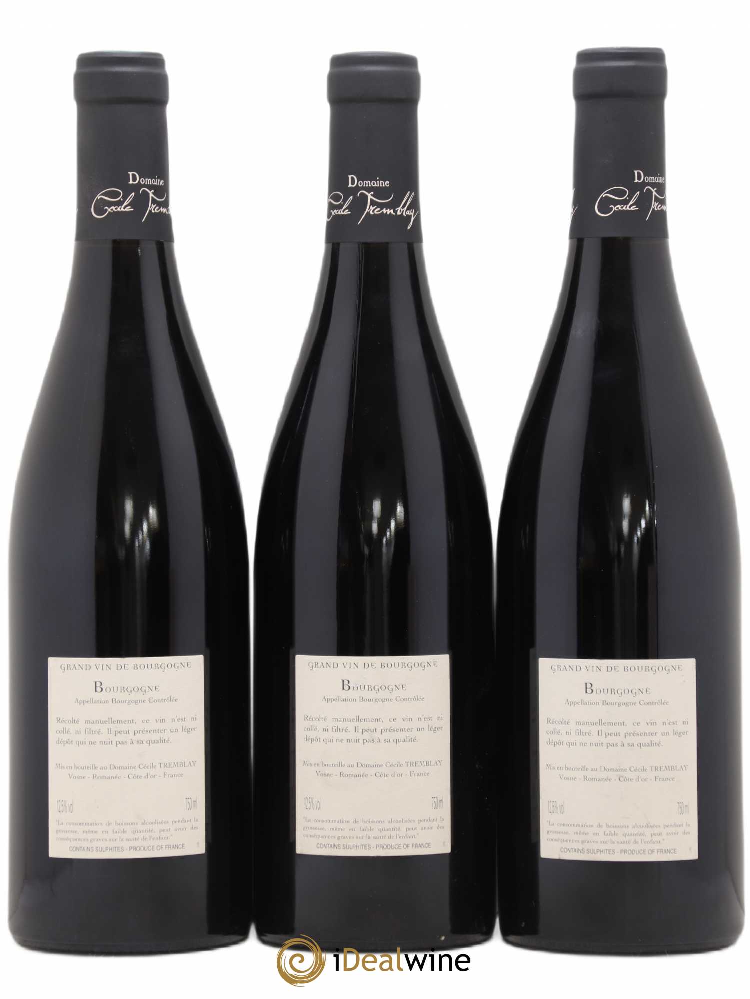 Bourgogne La Croix Blanche Cécile Tremblay 2010 - Lot de 3 bouteilles - 1