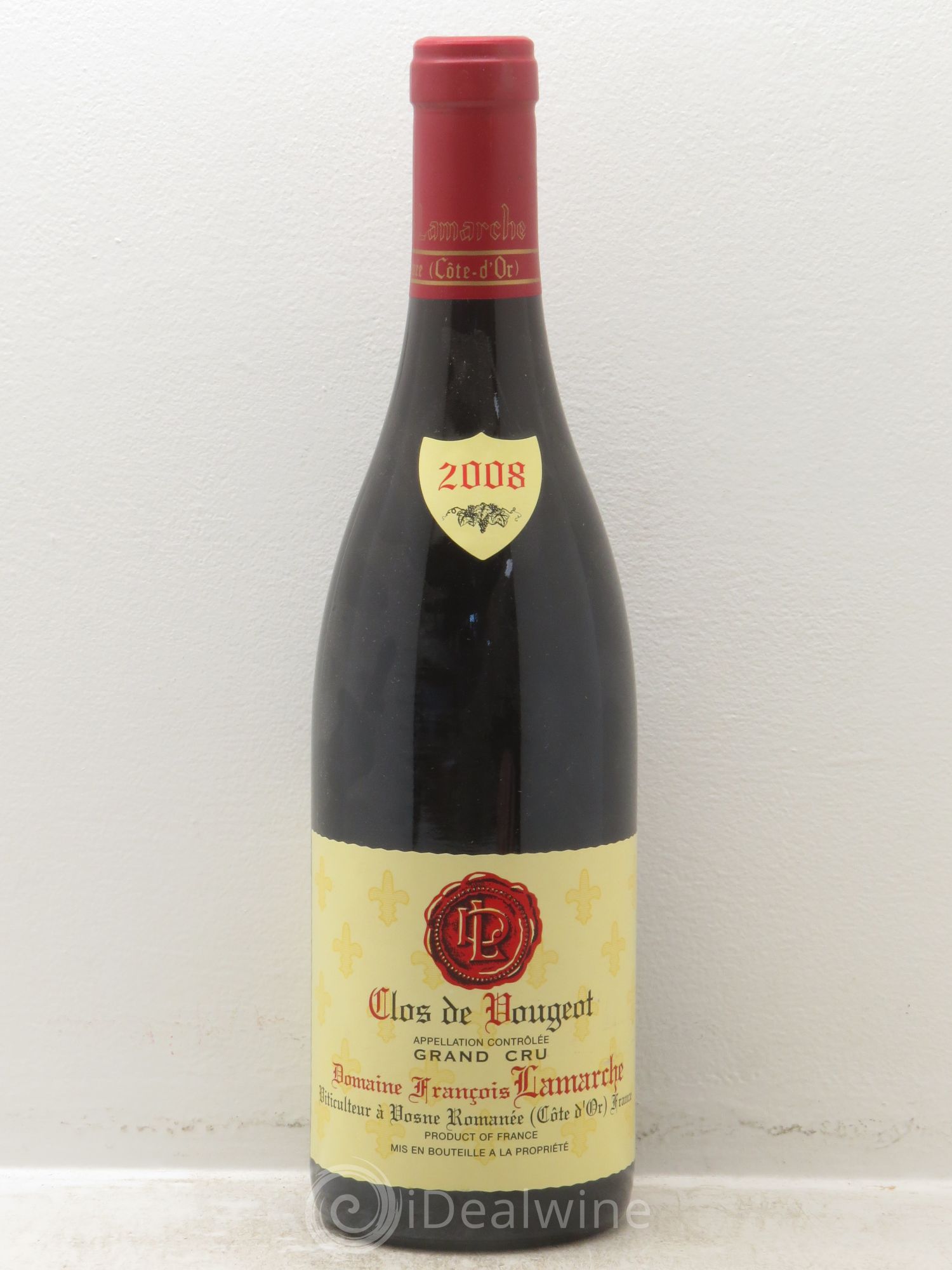 Clos de Vougeot Grand Cru Lamarche (Domaine) 2008 - Lot de 1 bouteille - 0