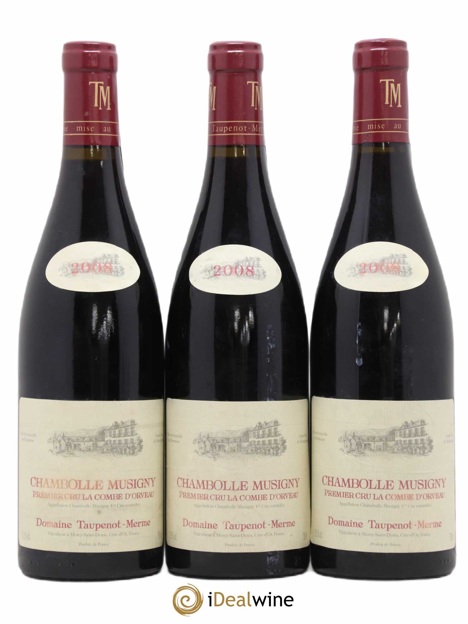 Chambolle-Musigny 1er Cru Combe d'Orveau Taupenot Merme 2008 - Posten von 3 Flaschen - 0