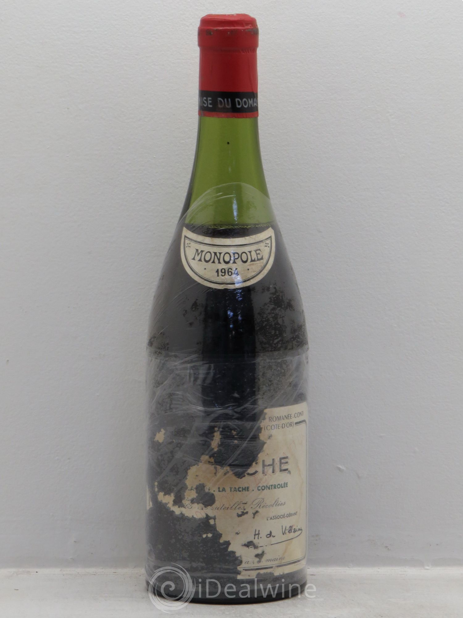 La Tâche Grand Cru Domaine de la Romanée-Conti 1964 - Lot de 1 bouteille - 0