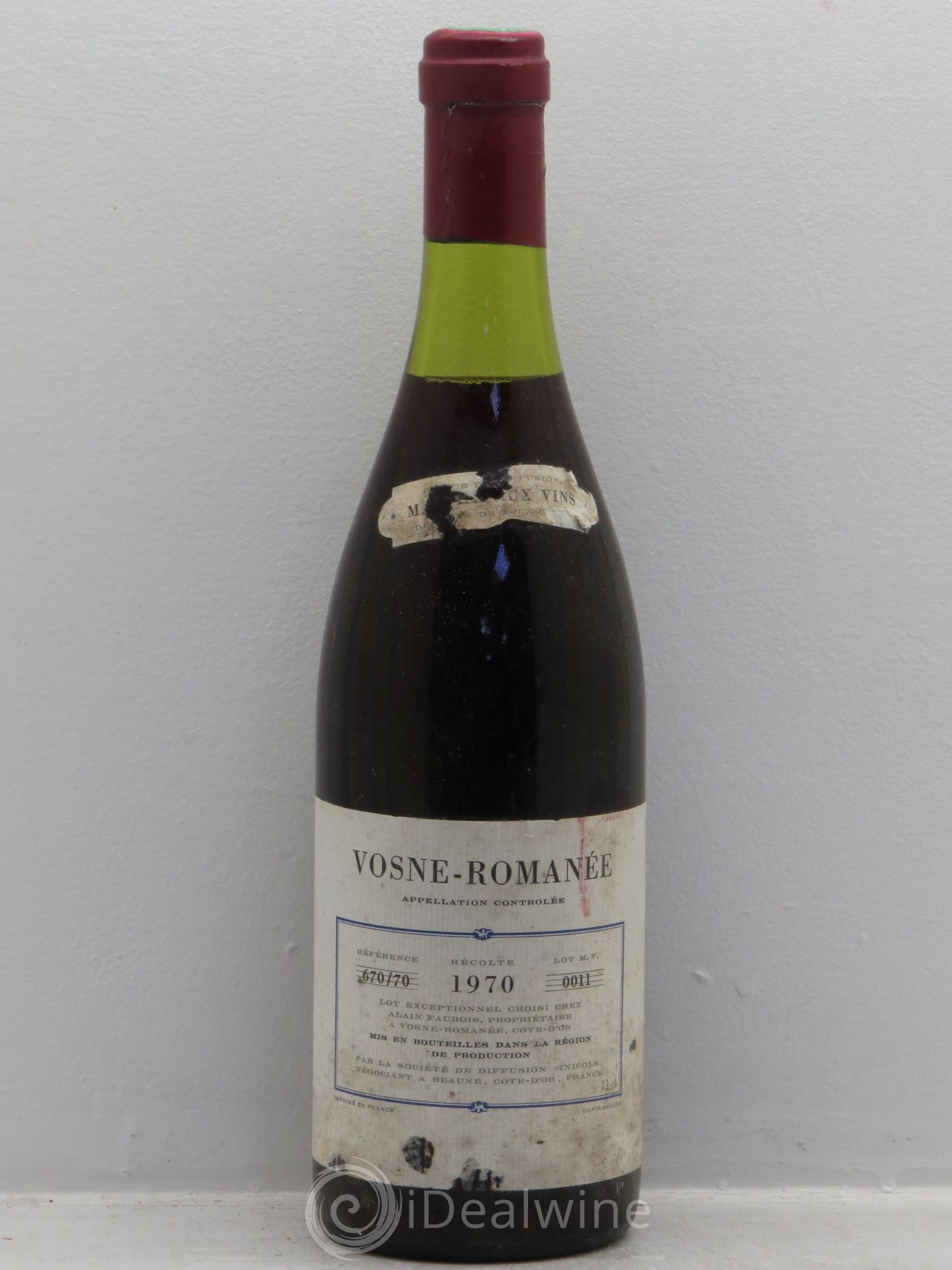 Vosne-Romanée Domaine Alain Faurois 1970 - Posten von 1 Flasche - 0