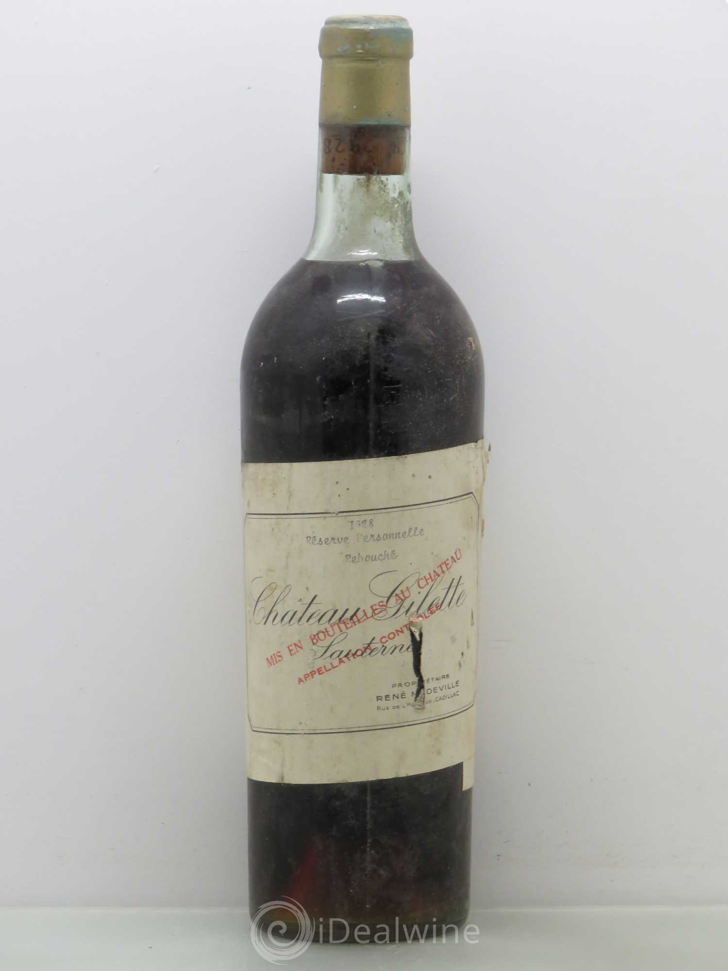 Château Gilette (rebouché) 1928 - Lotto di 1 bottiglia - 0