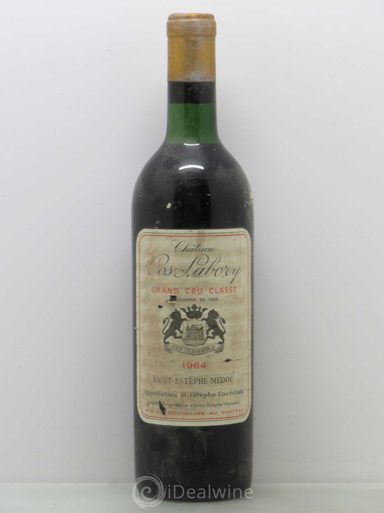 Château Cos Labory 5ème Grand Cru Classé 1964 - Lot de 1 bouteille - 0
