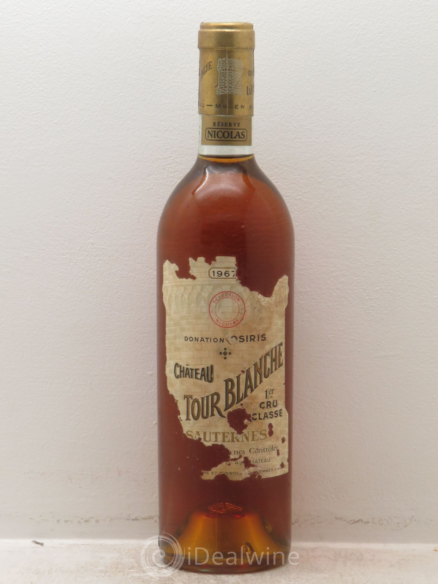 Château la Tour Blanche 1er Grand Cru Classé 1967 - Lot de 1 bouteille - 0