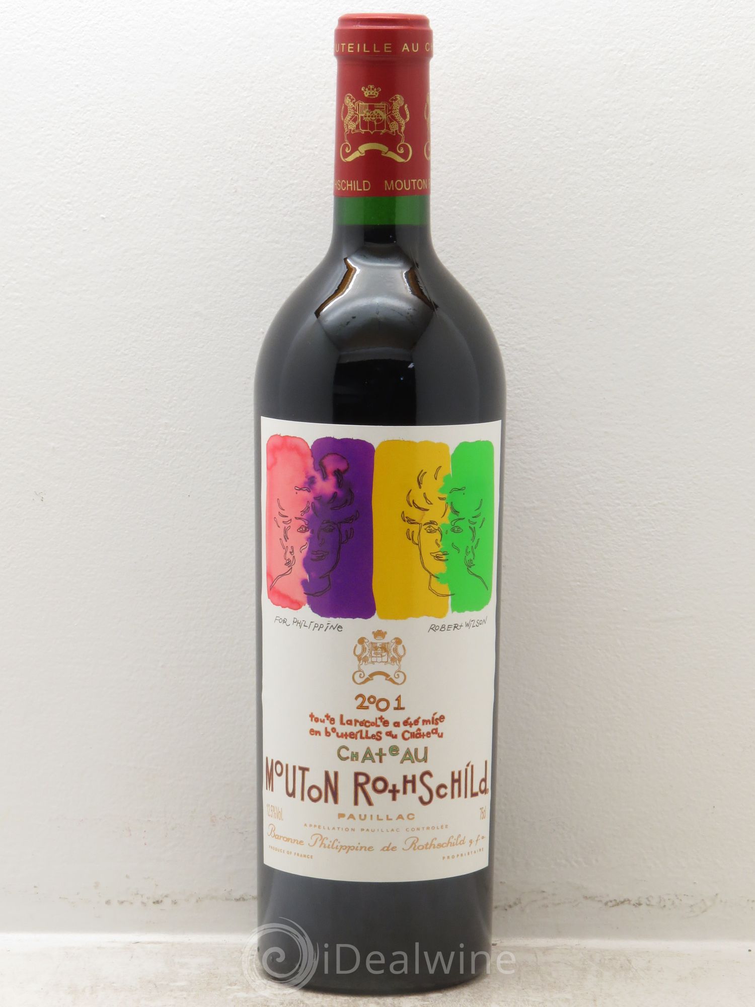 Château Mouton Rothschild 1er Grand Cru Classé 2001 - Lot de 1 bouteille - 0