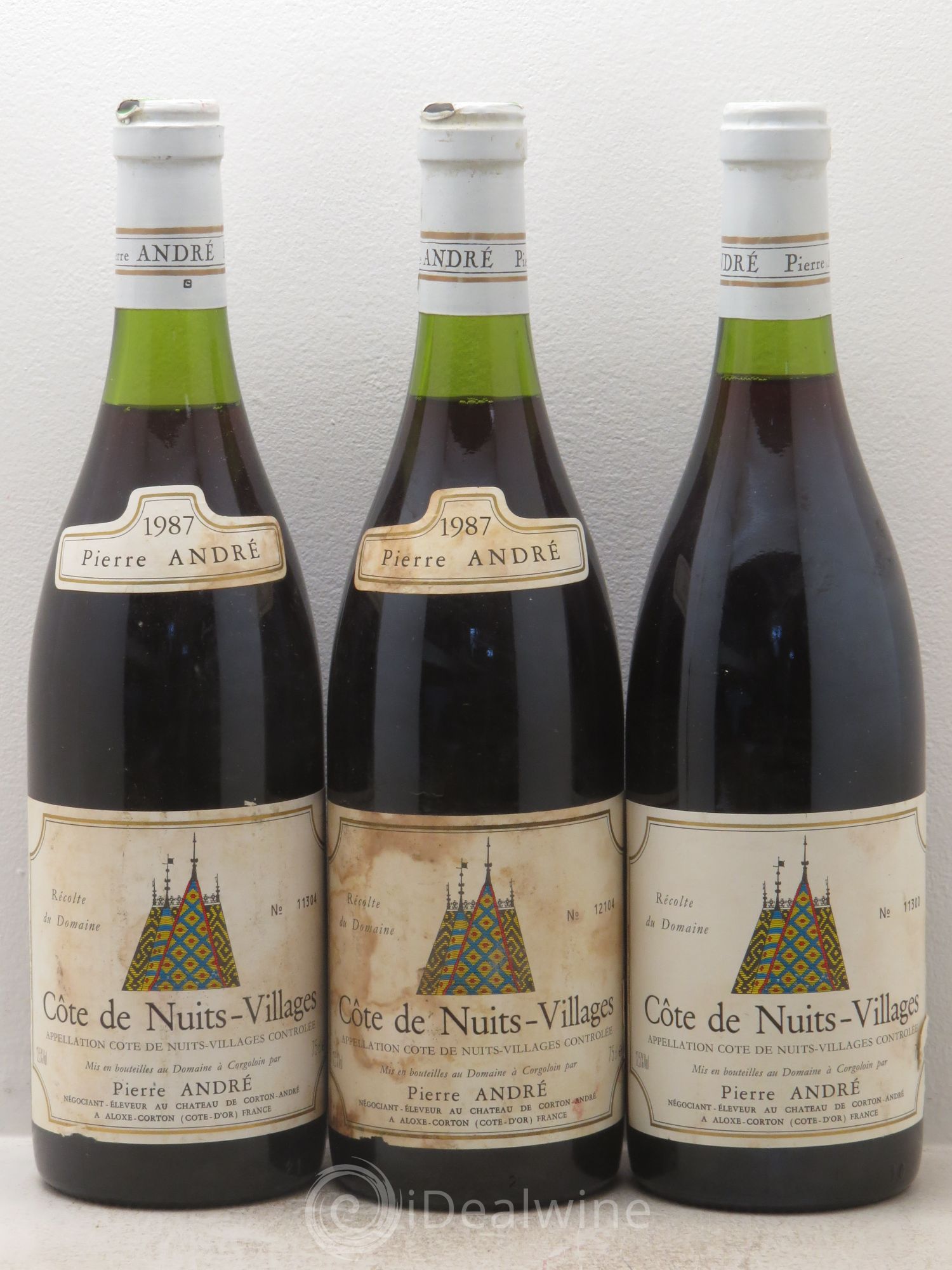 Côte de Nuits-Villages Domaine André (sans prix de réserve) 1987 - Posten von 3 Flaschen - 0