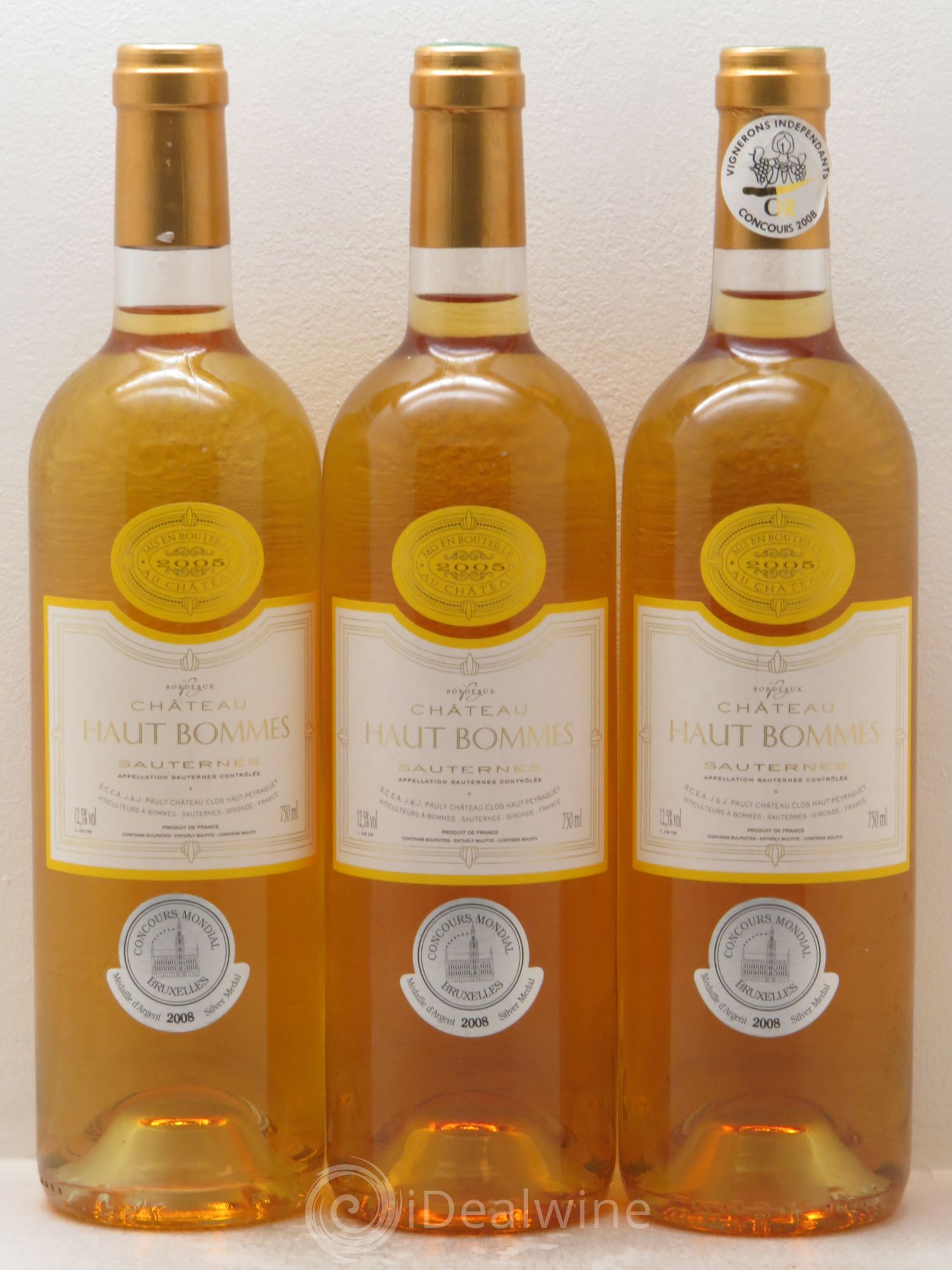 Sauternes Château Haut Bommes 2005 - Lotto di 3 bottiglie - 0
