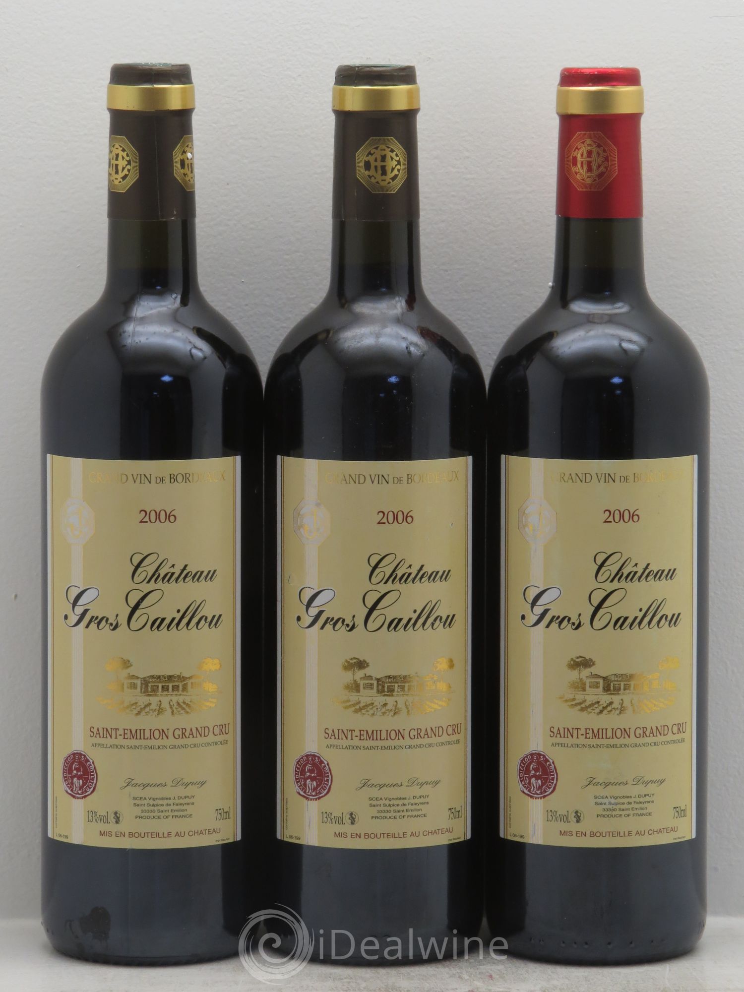 Saint-Émilion Château Gros Caillou 2006 - Posten von 3 Flaschen - 0