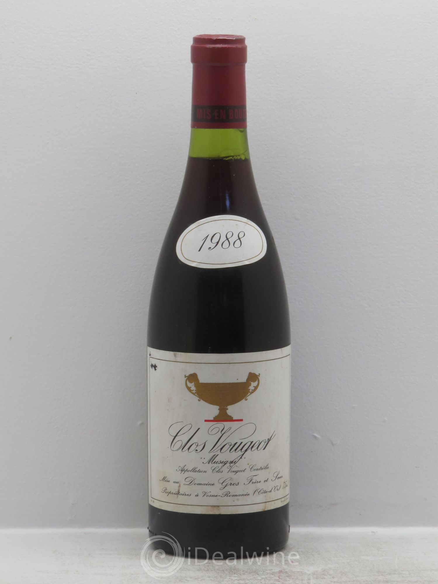 Clos de Vougeot Grand Cru Musigni Gros Frère & Soeur 1988 - Lot de 1 bouteille - 0