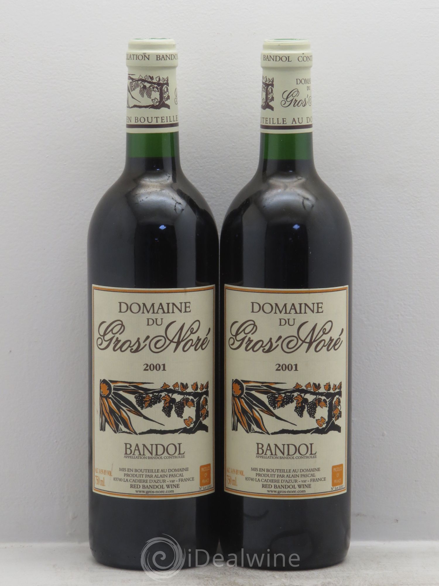 Bandol Domaine du Gros'Noré 2001 - Posten von 2 Flaschen - 0