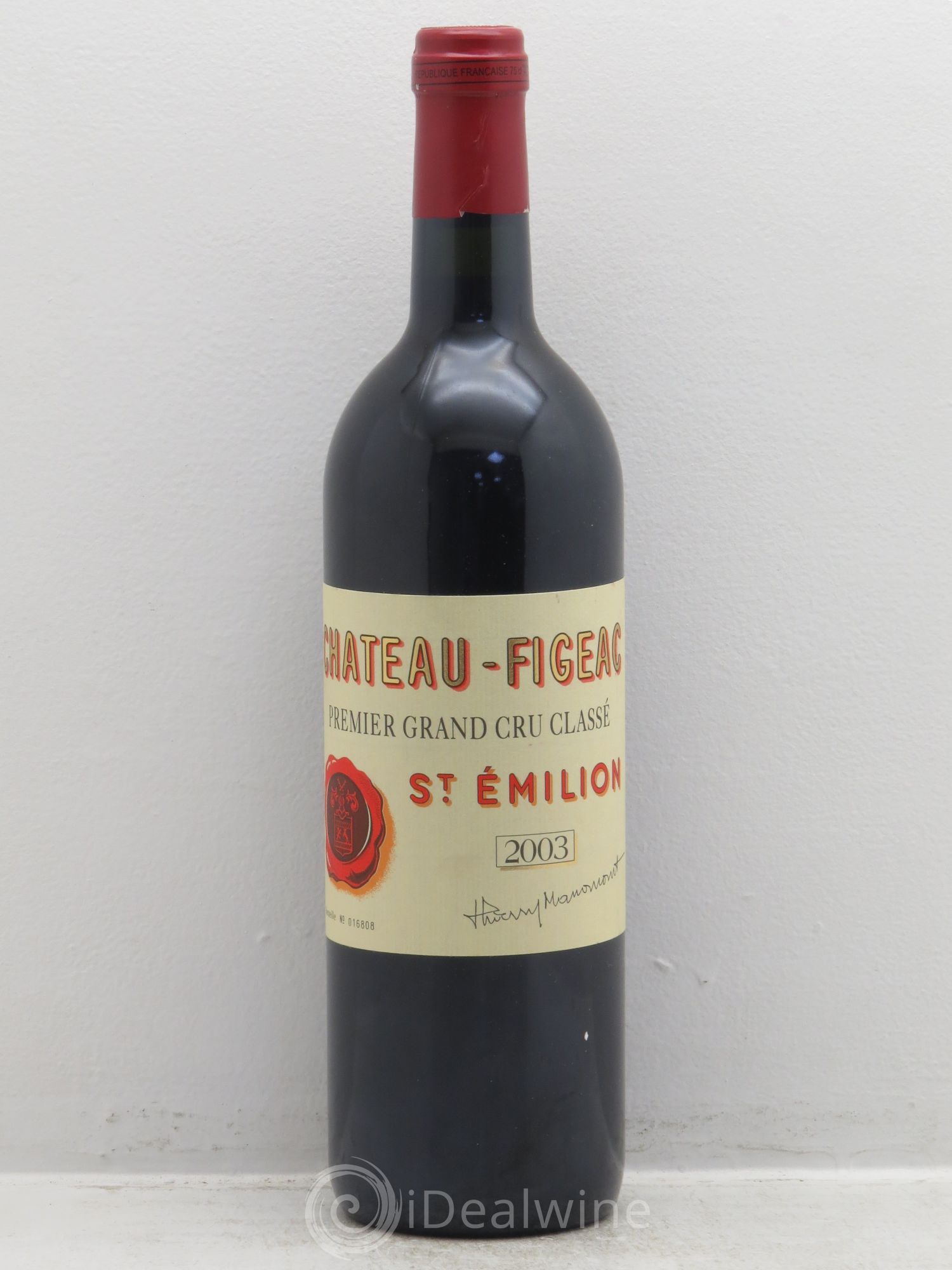 Château Figeac 1er Grand Cru Classé A 2003 - Lot de 1 bouteille - 0