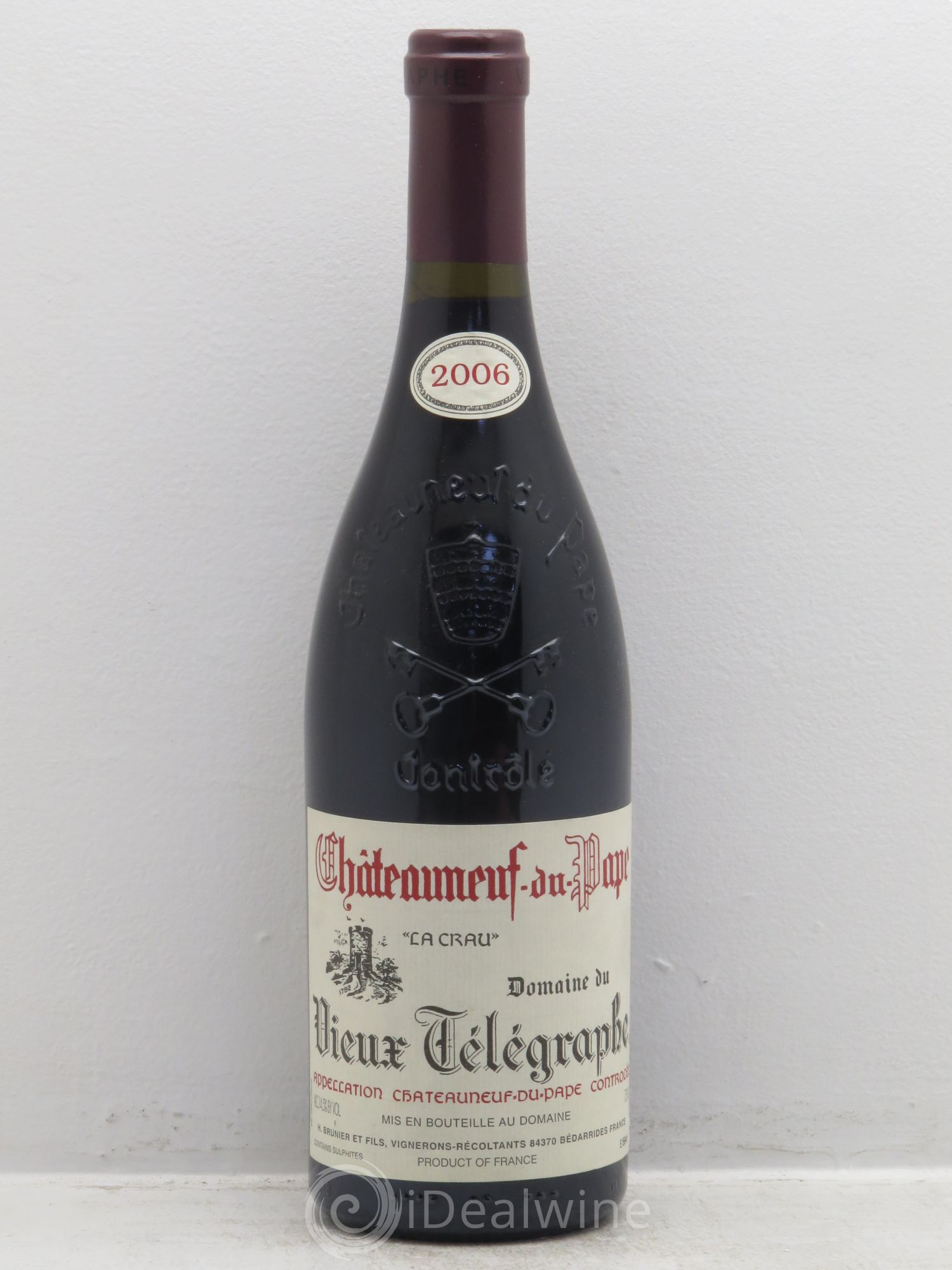 Châteauneuf-du-Pape Vieux Télégraphe (Domaine du) Vignobles Brunier 2006 - Lot de 1 bouteille - 0