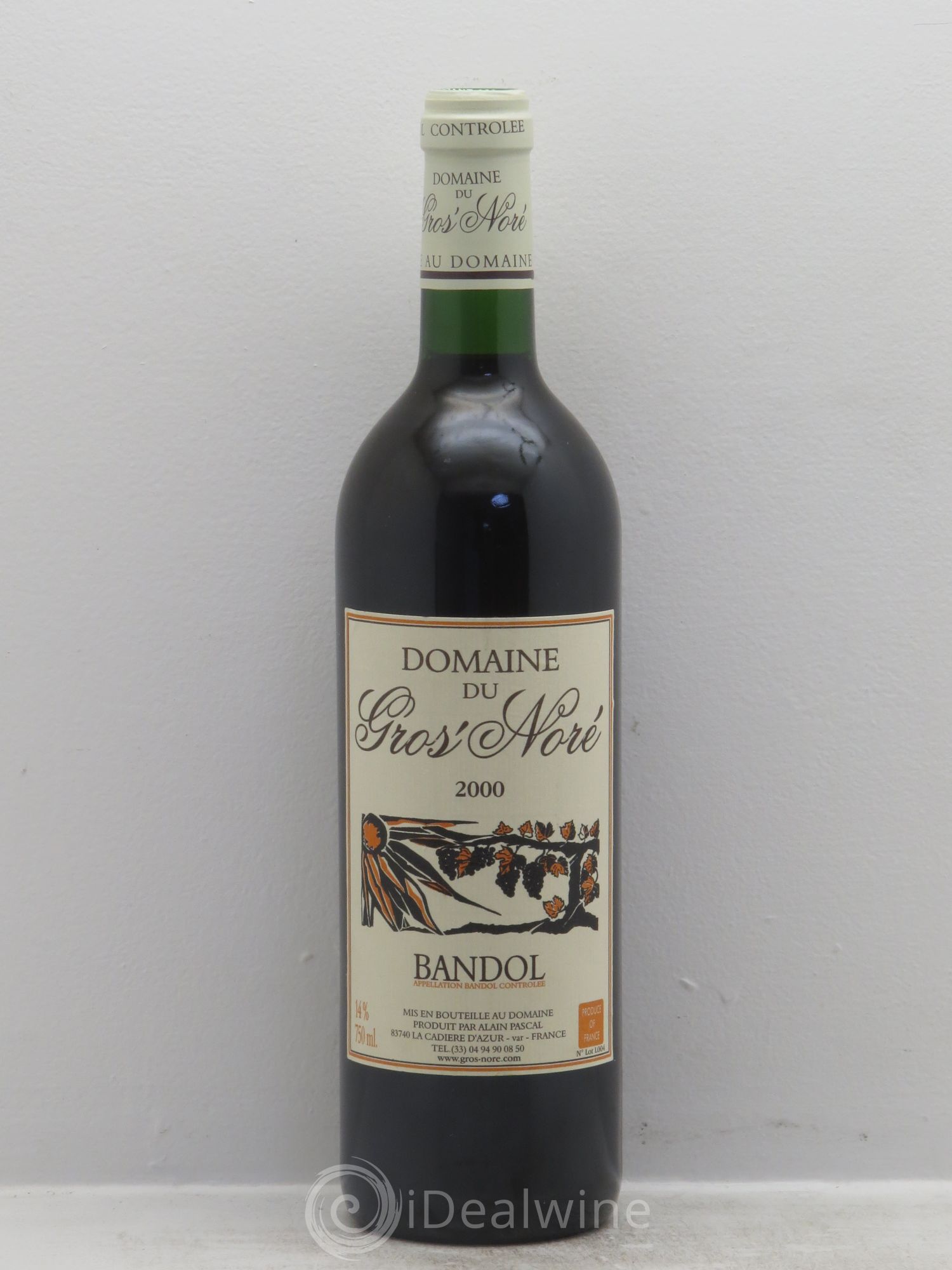 Bandol Domaine du Gros'Noré 2000 - Posten von 1 Flasche - 0