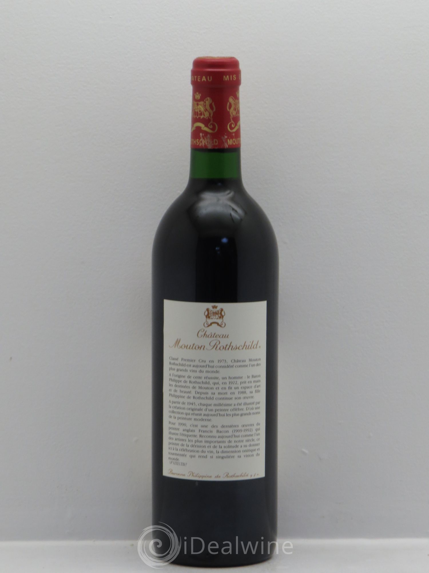 Château Mouton Rothschild 1er Grand Cru Classé 1990 - Lot de 1 bouteille - 1