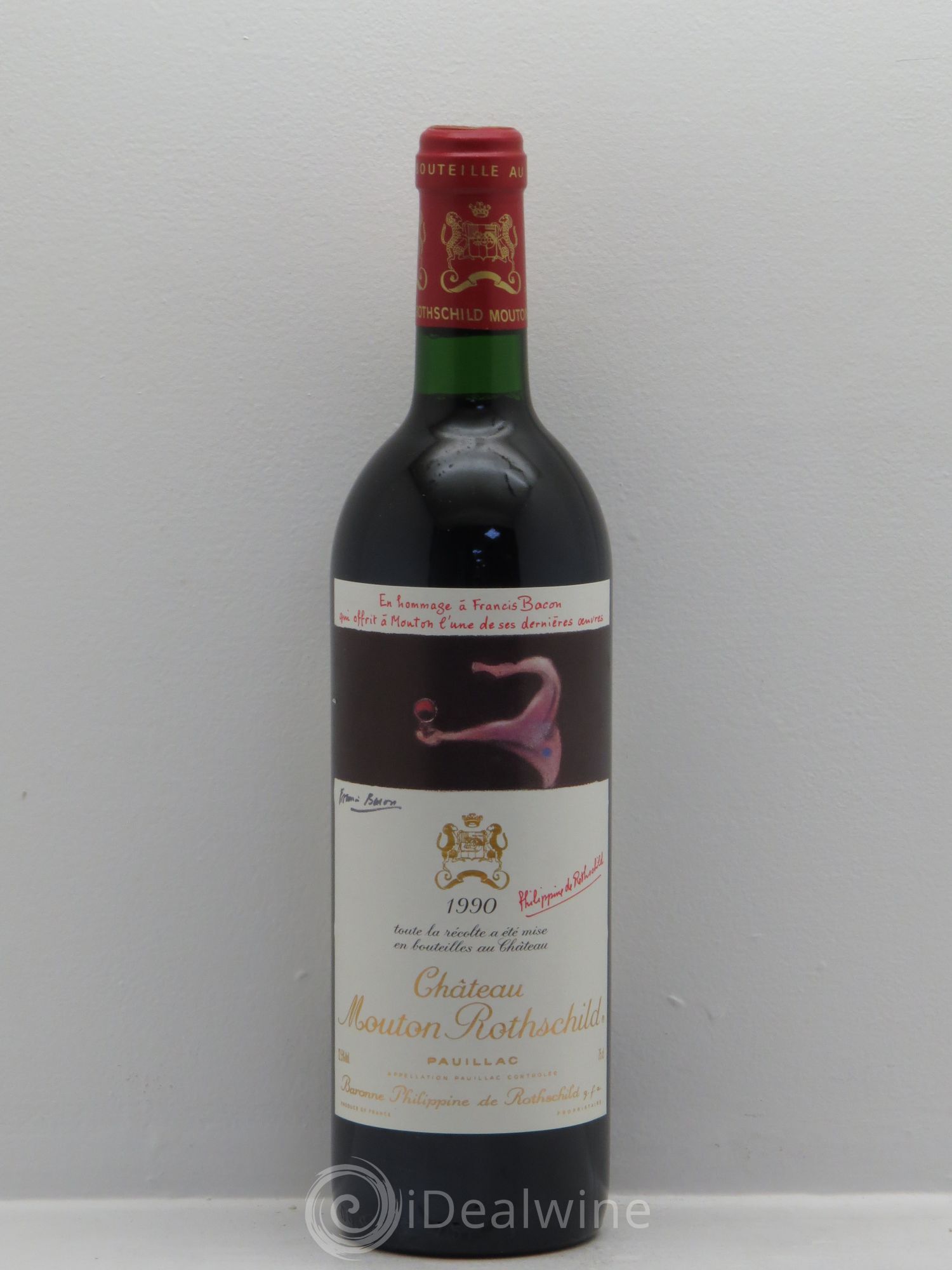 Château Mouton Rothschild 1er Grand Cru Classé 1990 - Lot de 1 bouteille - 0
