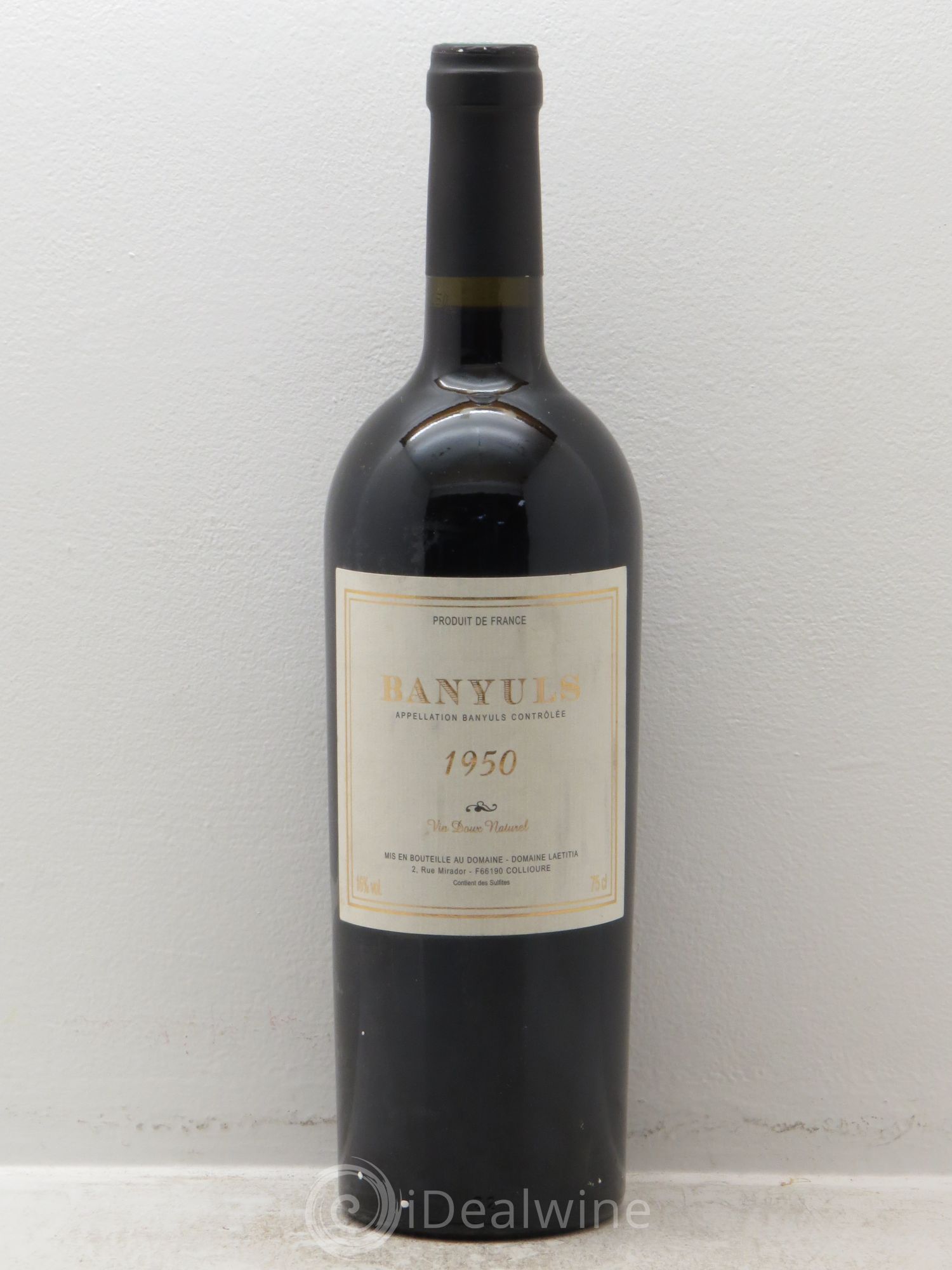 Banyuls Domaine Laetitia 1950 - Lot de 1 bouteille - 0