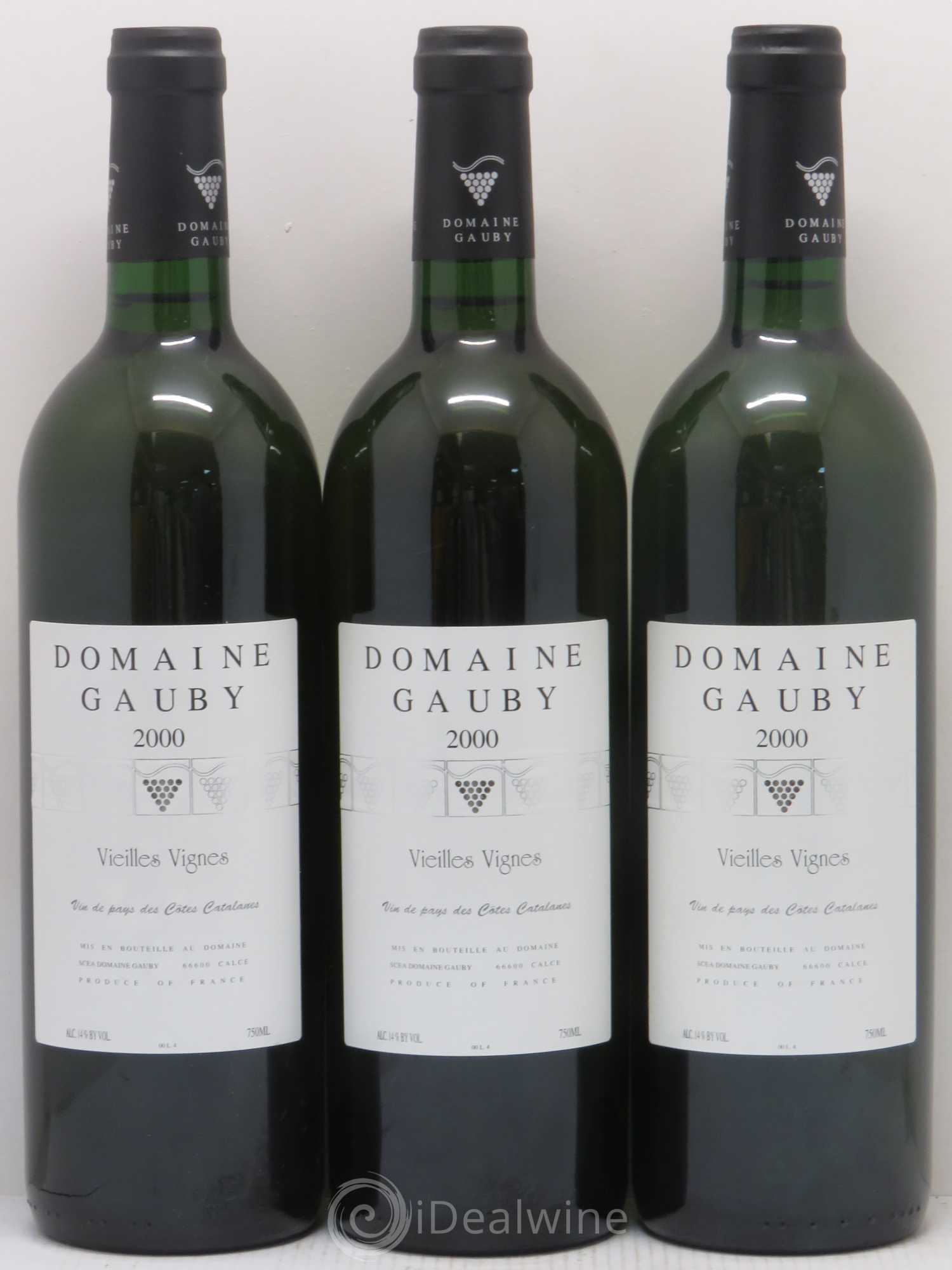 Côtes Catalanes Vieilles vignes Gauby (Domaine) 1996 - Lot de 3 bouteilles - 0