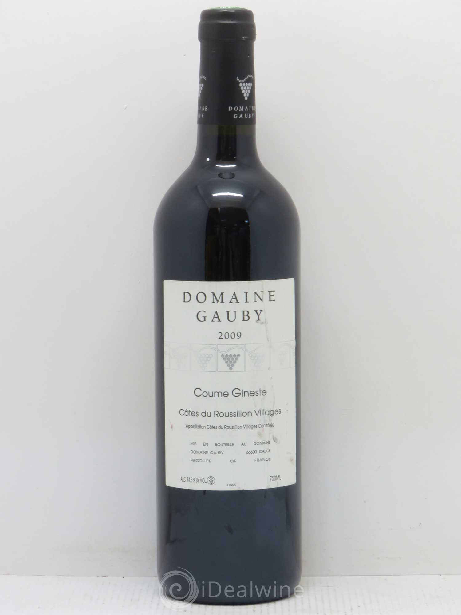 Côtes du Roussillon Villages Coume Gineste Gauby (Domaine) 2009 - Lot de 1 bouteille - 0