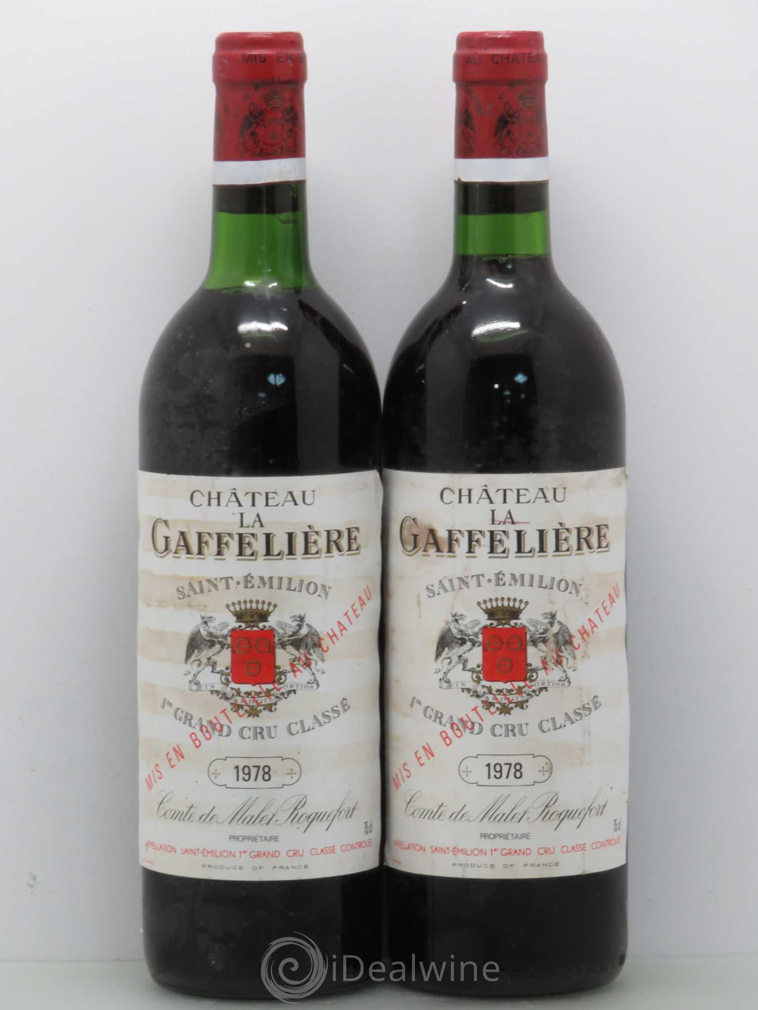 Château Canon la Gaffelière 1er Grand Cru Classé B 1978 - Lot de 2 bouteilles - 0
