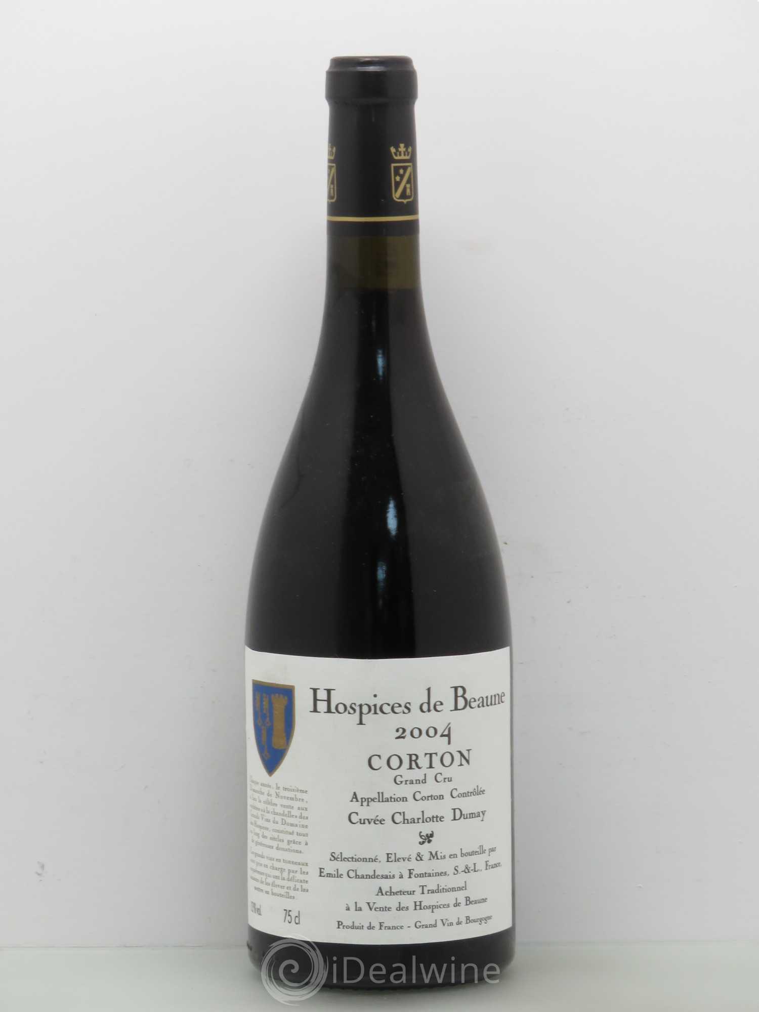 Corton Grand Cru Cuvée Charlotte Dumay - Hospices de Beaune 2004 - Posten von 1 Flasche - 0