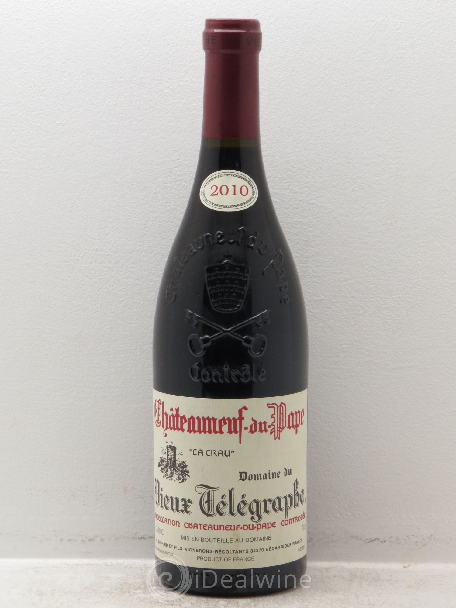 Châteauneuf-du-Pape Vieux Télégraphe (Domaine du) Vignobles Brunier 2010 - Lot de 1 bouteille - 0