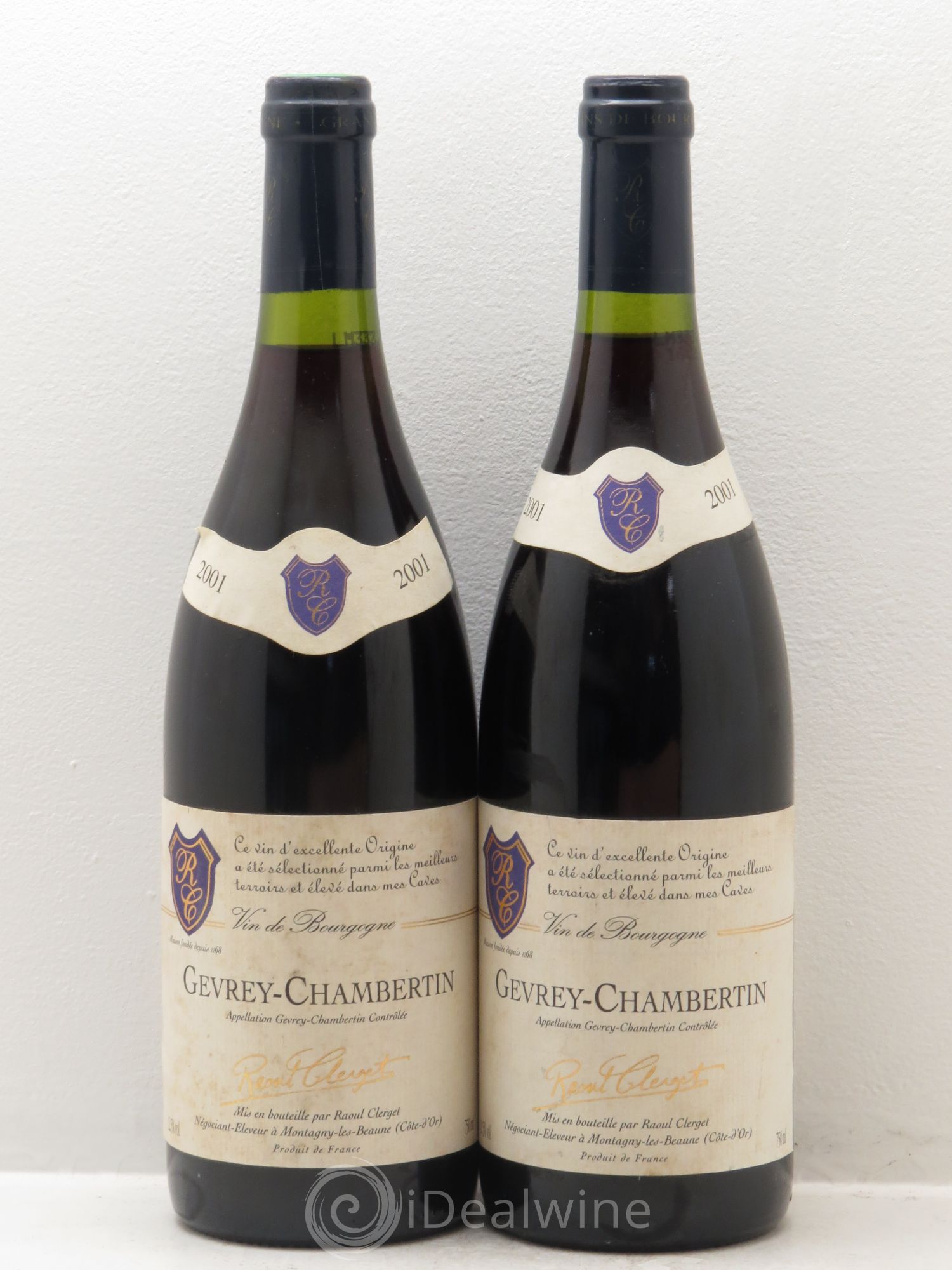 Gevrey-Chambertin Domaine Raoul Clerget 2001 - Posten von 2 Flaschen - 0