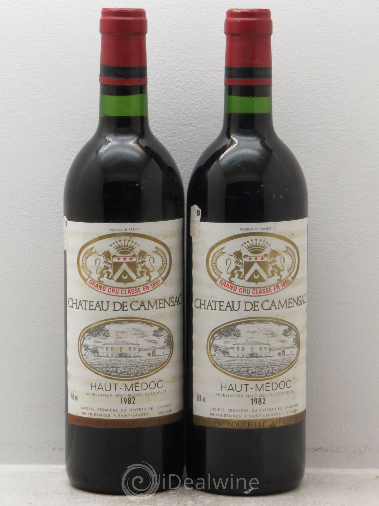 Château Camensac 5ème Grand Cru Classé 1982 - Lot de 2 bouteilles - 0