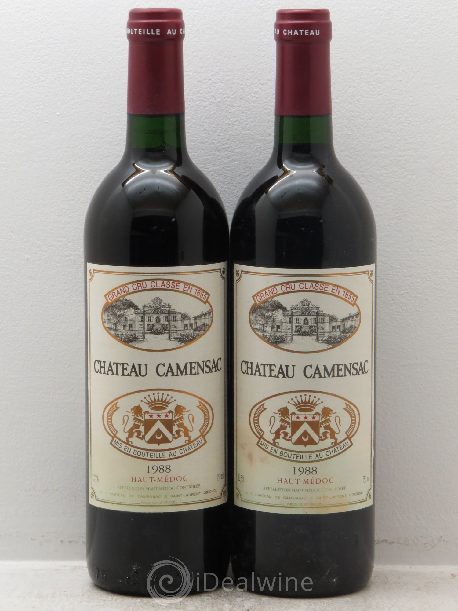 Château Camensac 5ème Grand Cru Classé 1988 - Lot de 2 bouteilles - 0