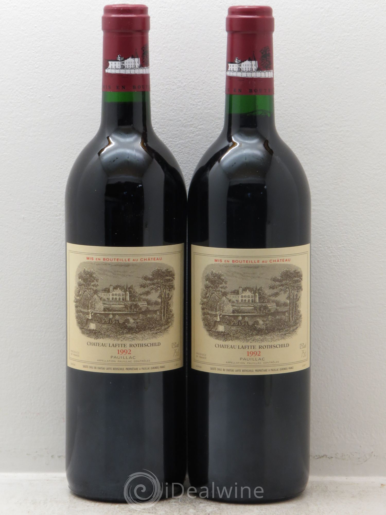 Château Lafite Rothschild 1er Grand Cru Classé 1992 - Lot de 2 bouteilles - 0