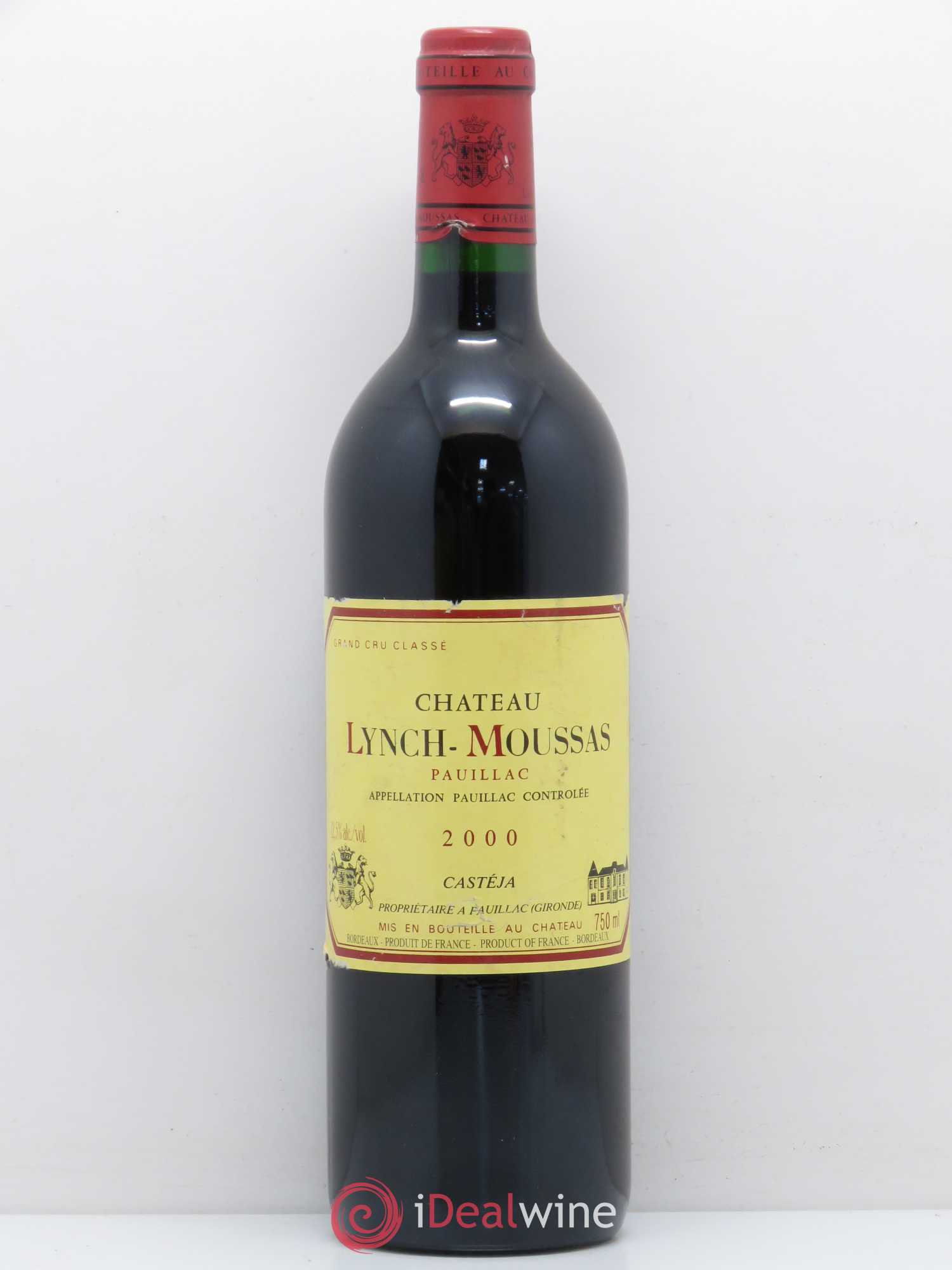 Château Lynch Moussas 5ème Grand Cru Classé 2000 - Lot de 1 bouteille - 0