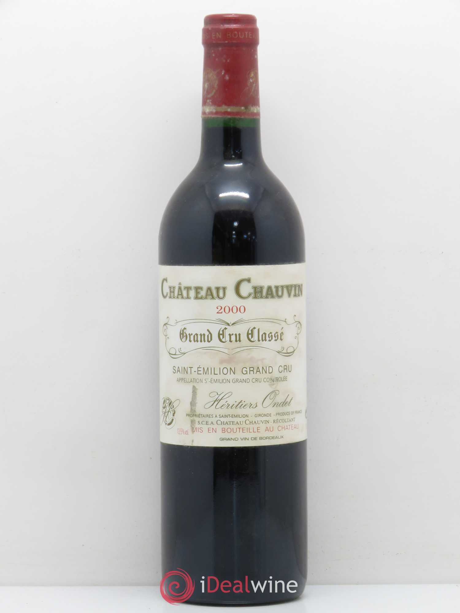 Château Chauvin Grand Cru Classé 2000 - Lot de 1 bouteille - 0