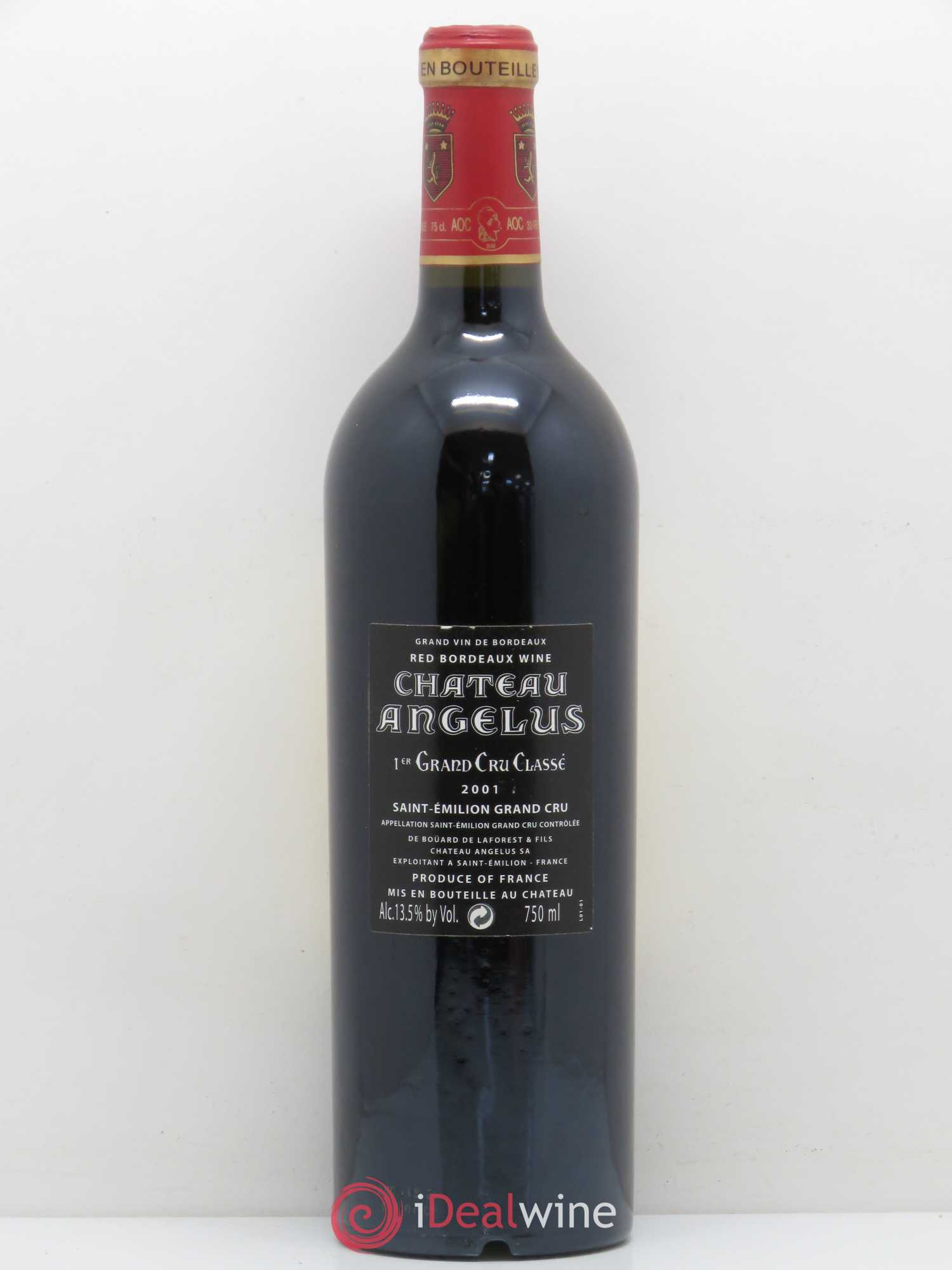 Château Angélus 1er Grand Cru Classé A 2001 - Lot de 1 bouteille - 1
