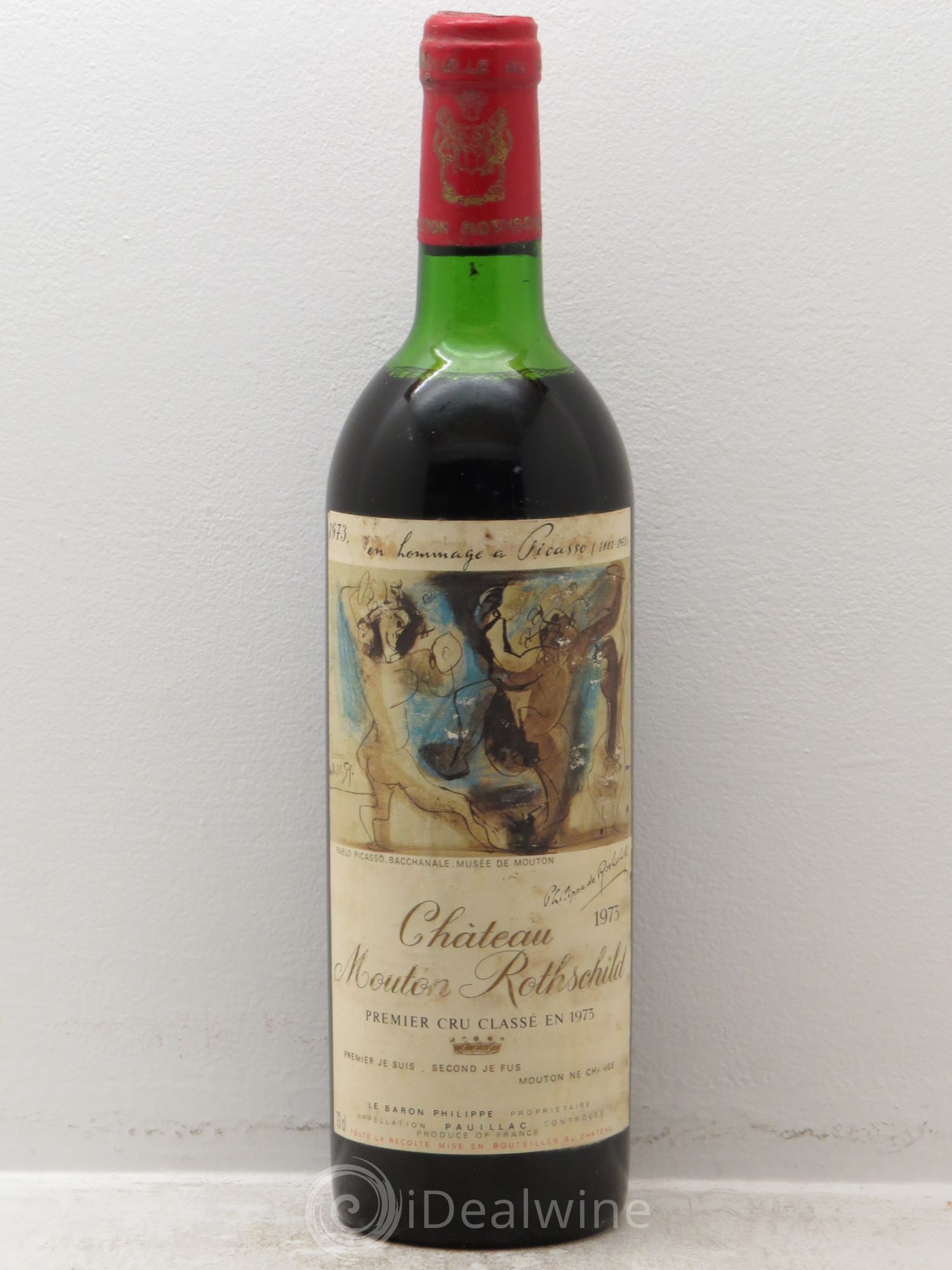 Château Mouton Rothschild 1er Grand Cru Classé 1973 - Lot de 1 bouteille - 0