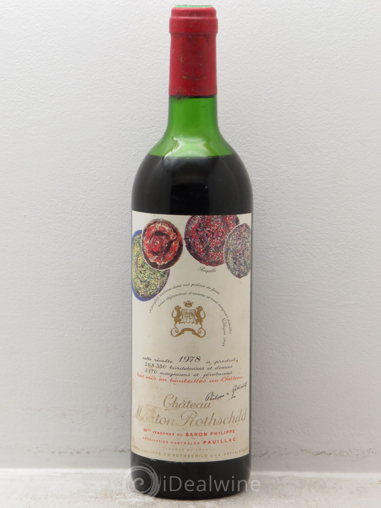 Château Mouton Rothschild 1er Grand Cru Classé 1978 - Lot de 1 bouteille - 0