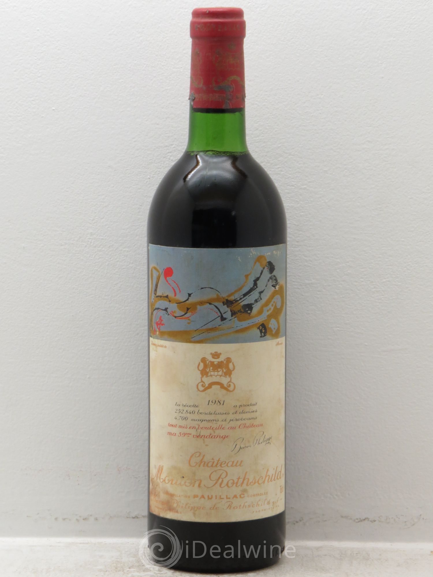 Château Mouton Rothschild 1er Grand Cru Classé 1981 - Lot de 1 bouteille - 0