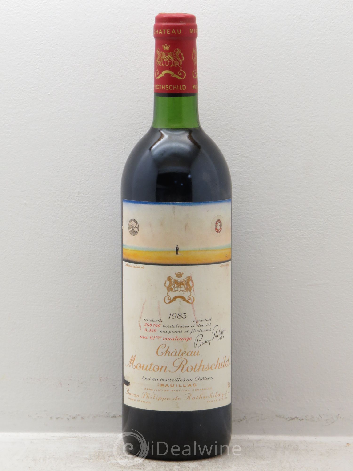 Château Mouton Rothschild 1er Grand Cru Classé 1983 - Lot de 1 bouteille - 0
