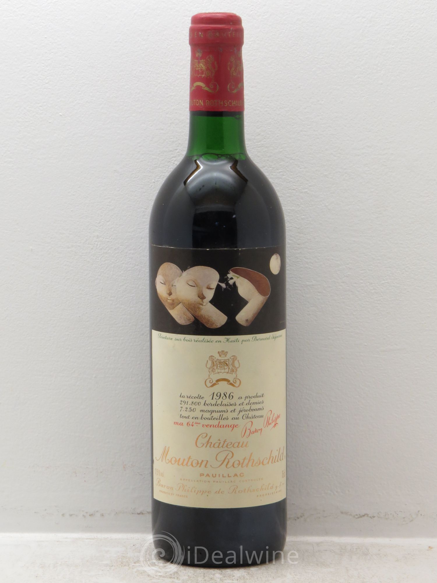 Château Mouton Rothschild 1er Grand Cru Classé 1986 - Lot de 1 bouteille - 0