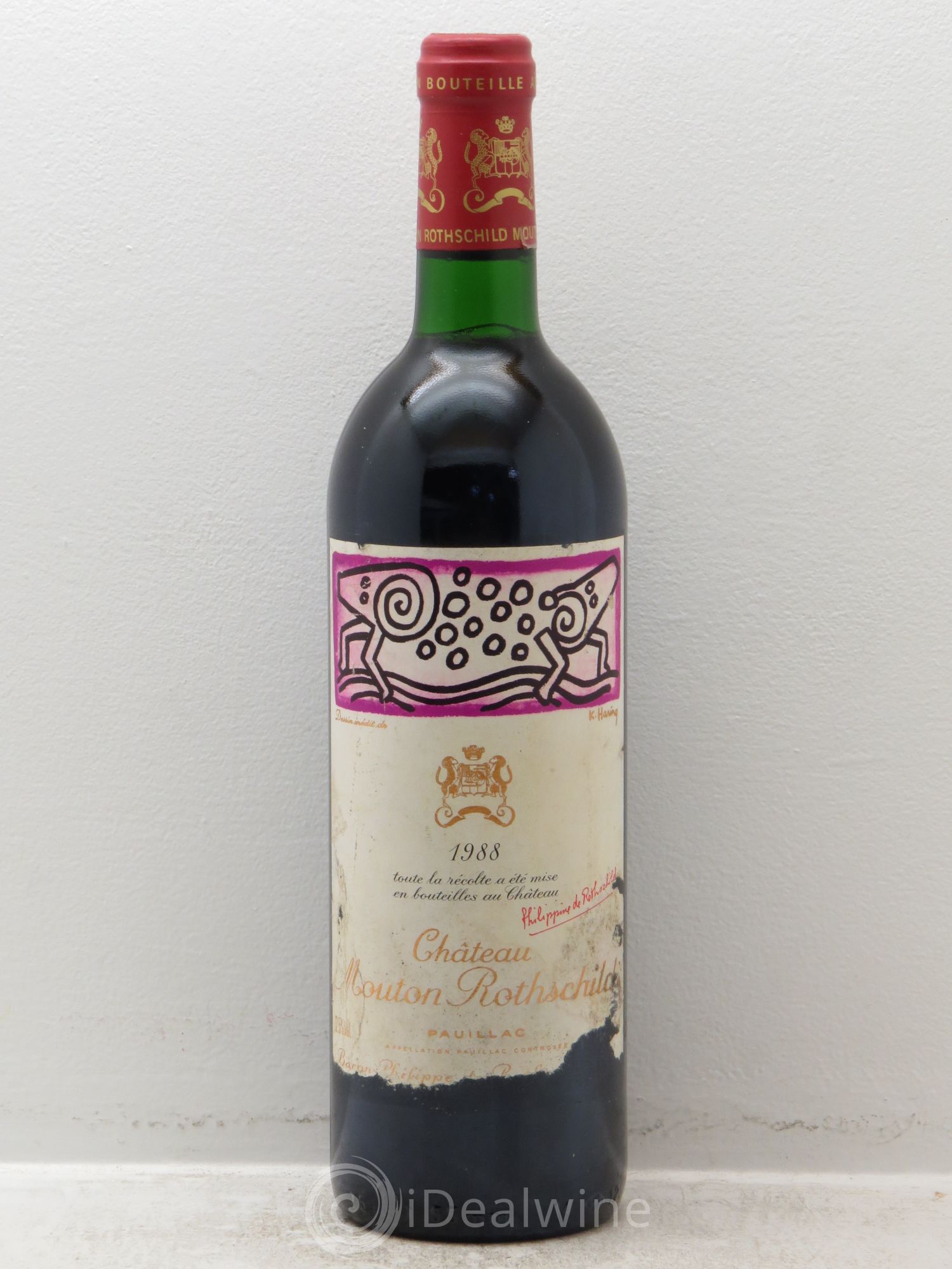 Château Mouton Rothschild 1er Grand Cru Classé 1988 - Lot de 1 bouteille - 0
