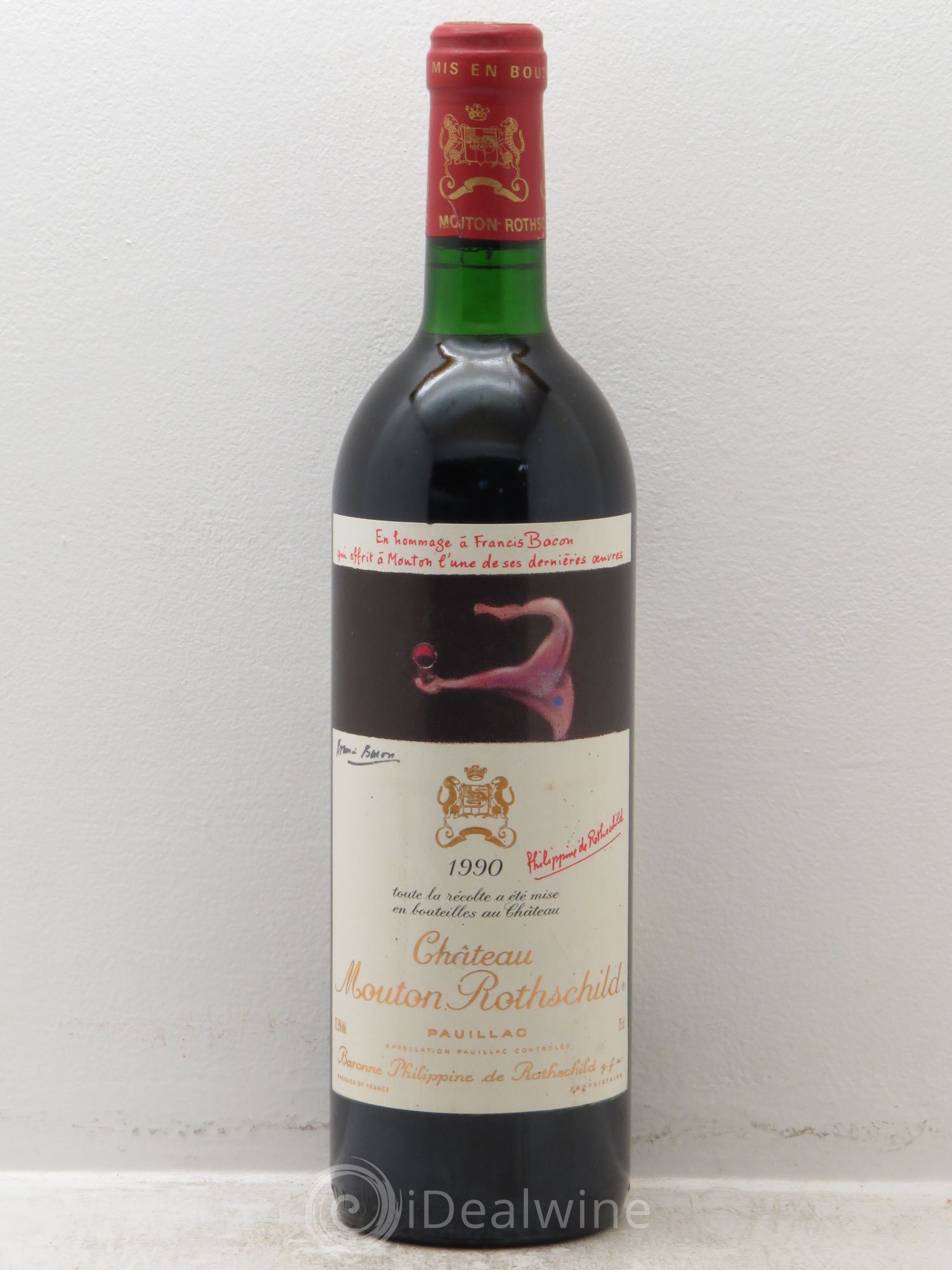 Château Mouton Rothschild 1er Grand Cru Classé 1990 - Lot de 1 bouteille - 0