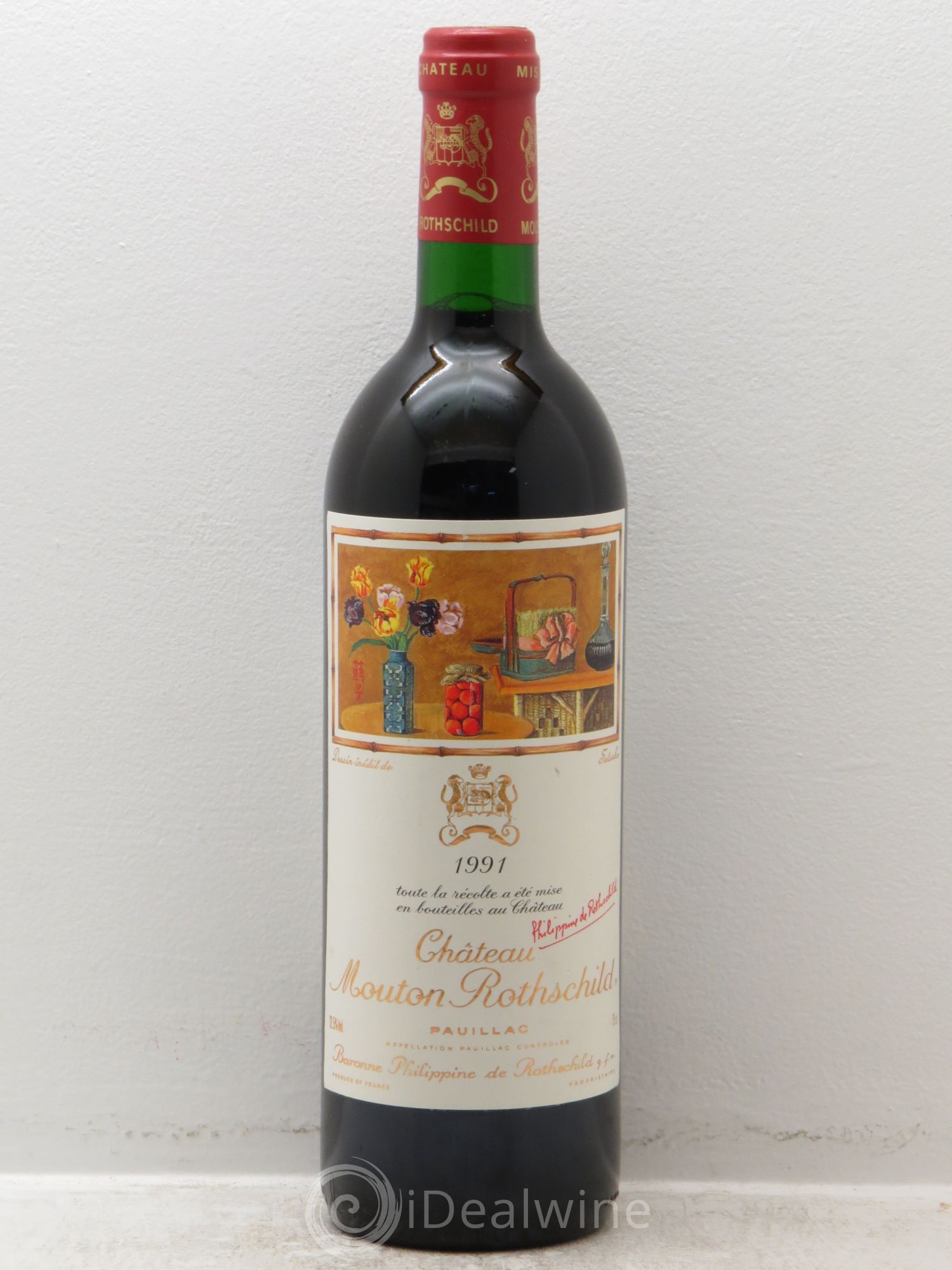 Château Mouton Rothschild 1er Grand Cru Classé 1991 - Lot de 1 bouteille - 0