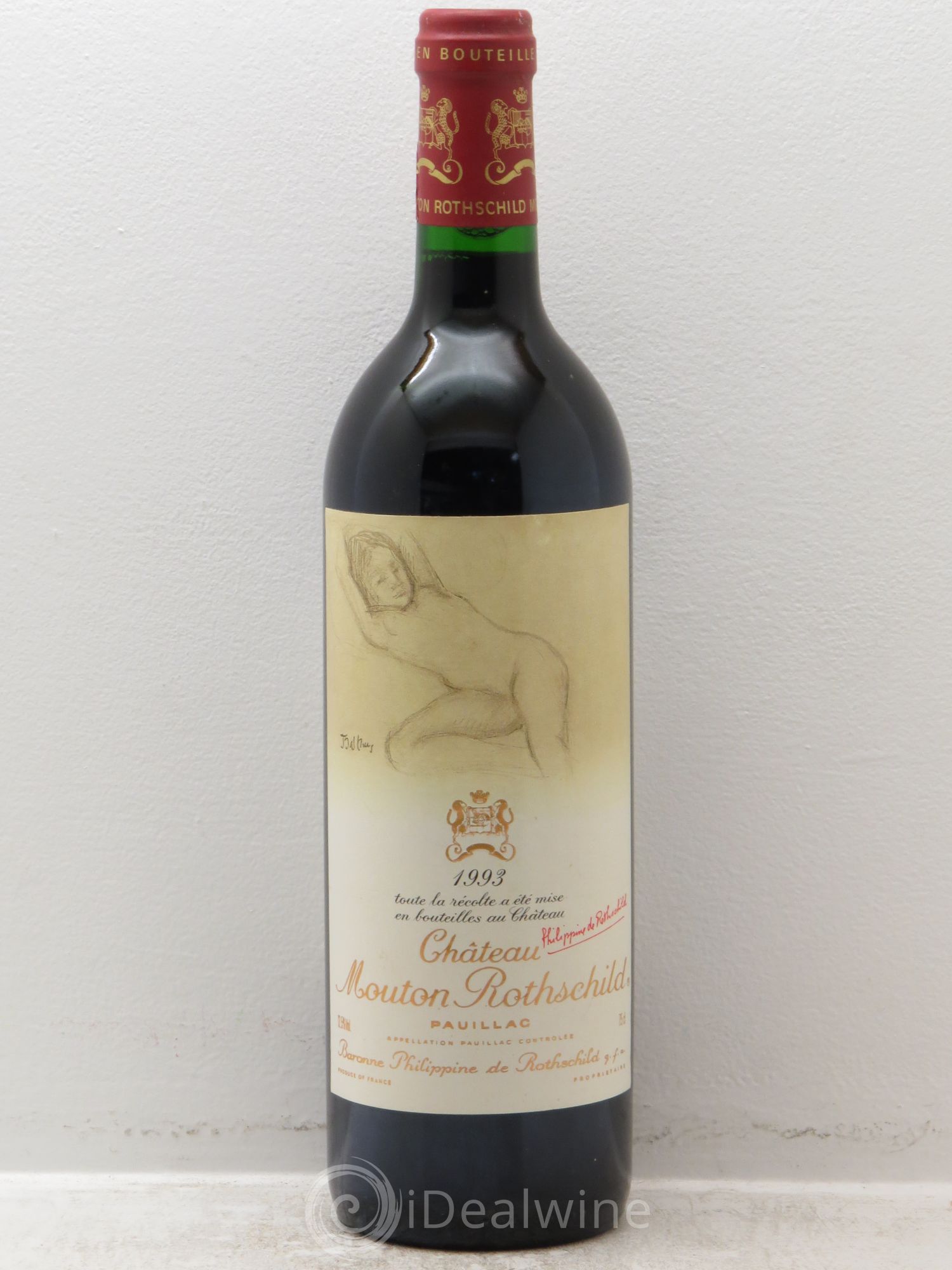 Château Mouton Rothschild 1er Grand Cru Classé 1993 - Lot de 1 bouteille - 0