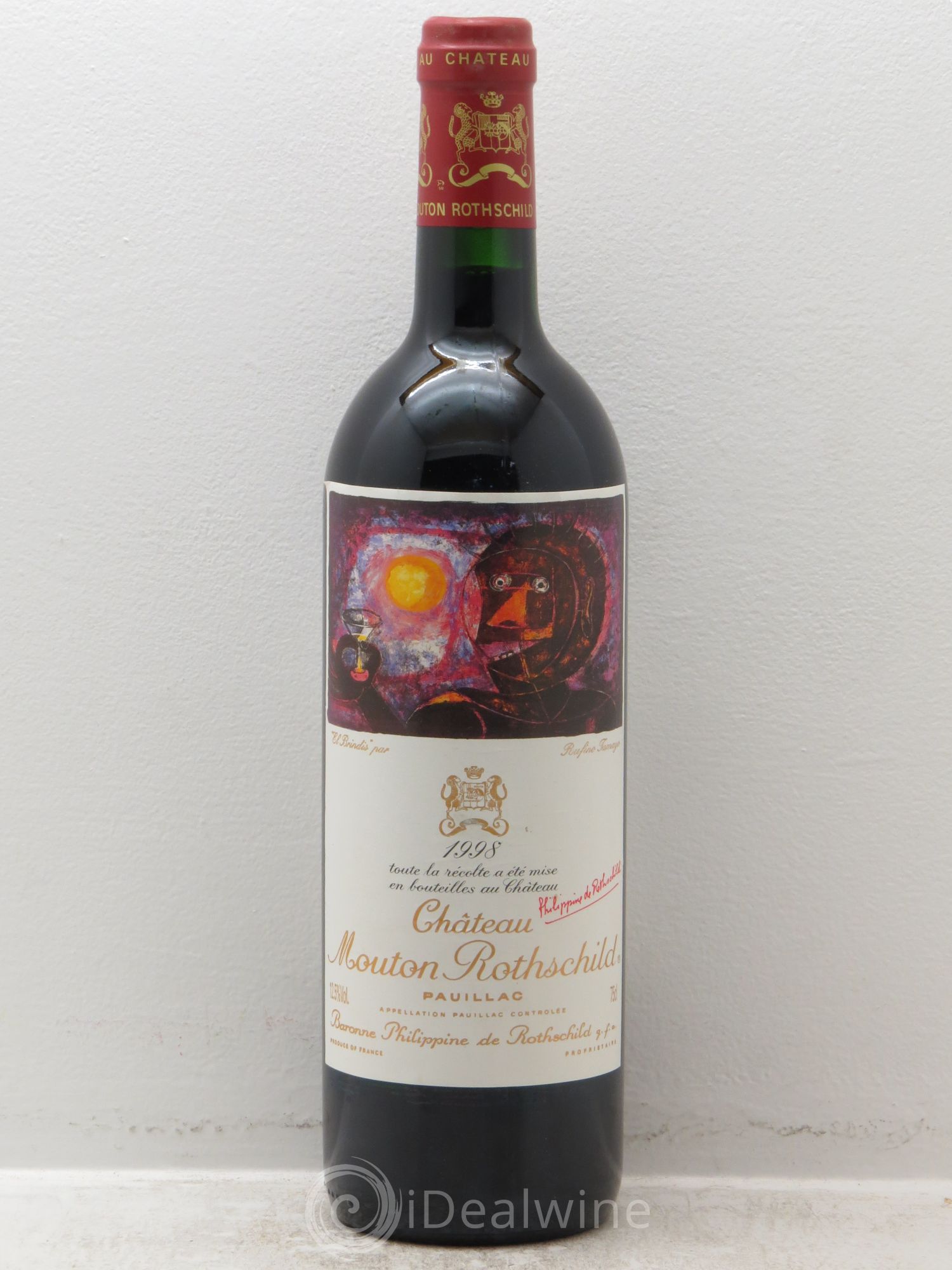 Château Mouton Rothschild 1er Grand Cru Classé 1998 - Lot de 1 bouteille - 0