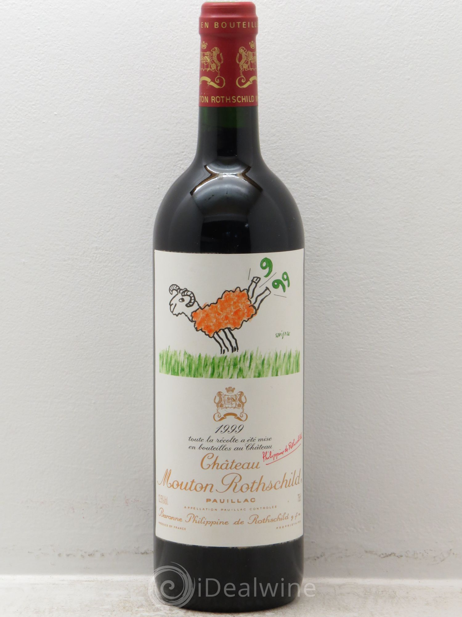 Château Mouton Rothschild 1er Grand Cru Classé 1999 - Lot de 1 bouteille - 0