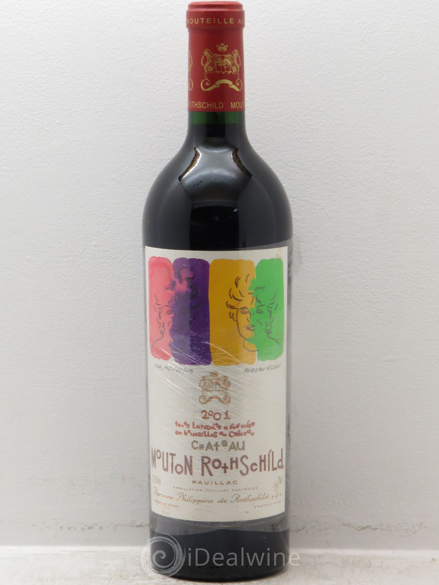 Château Mouton Rothschild 1er Grand Cru Classé 2001 - Lot de 1 bouteille - 0
