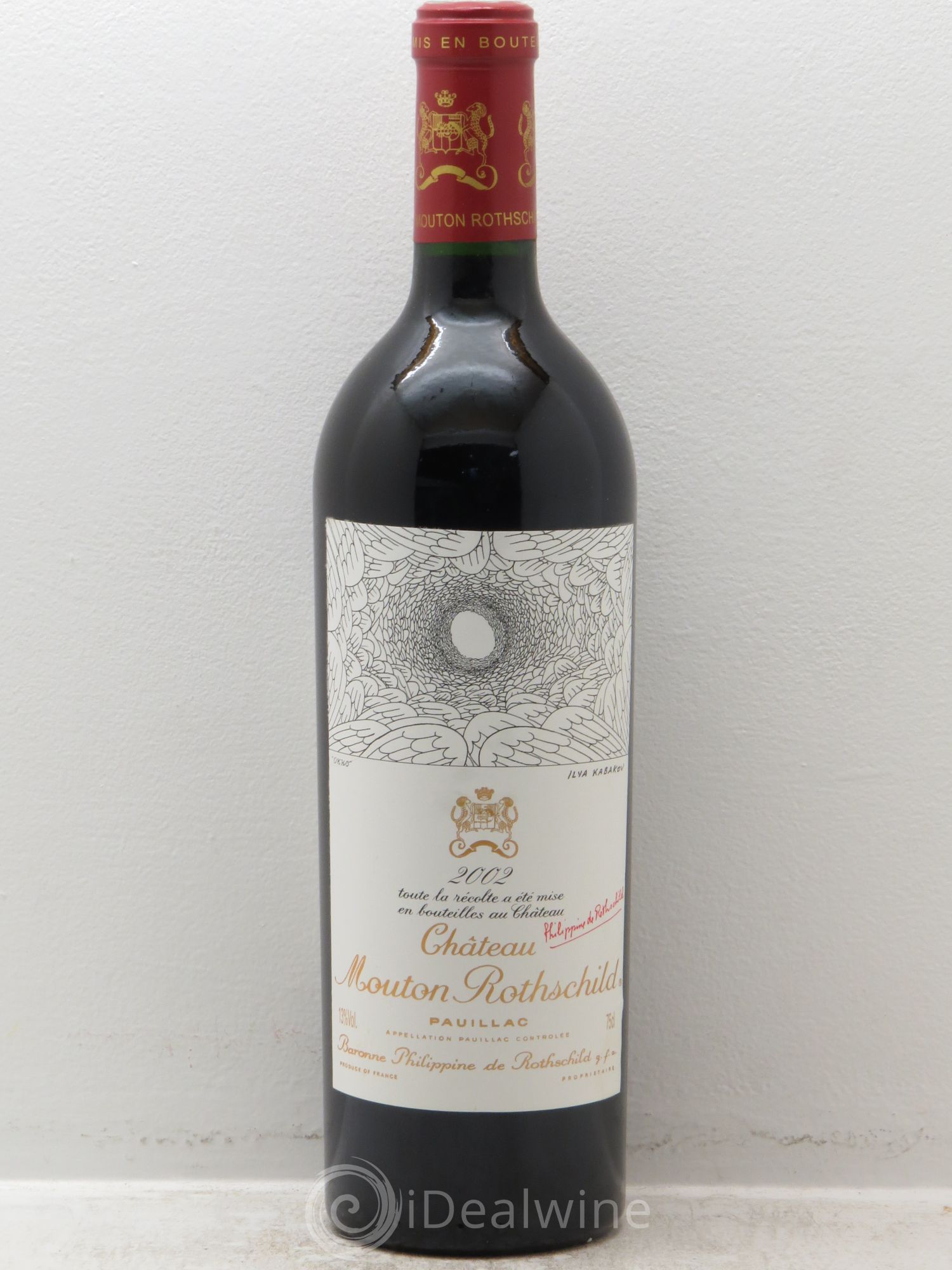 Château Mouton Rothschild 1er Grand Cru Classé 2002 - Lot de 1 bouteille - 0