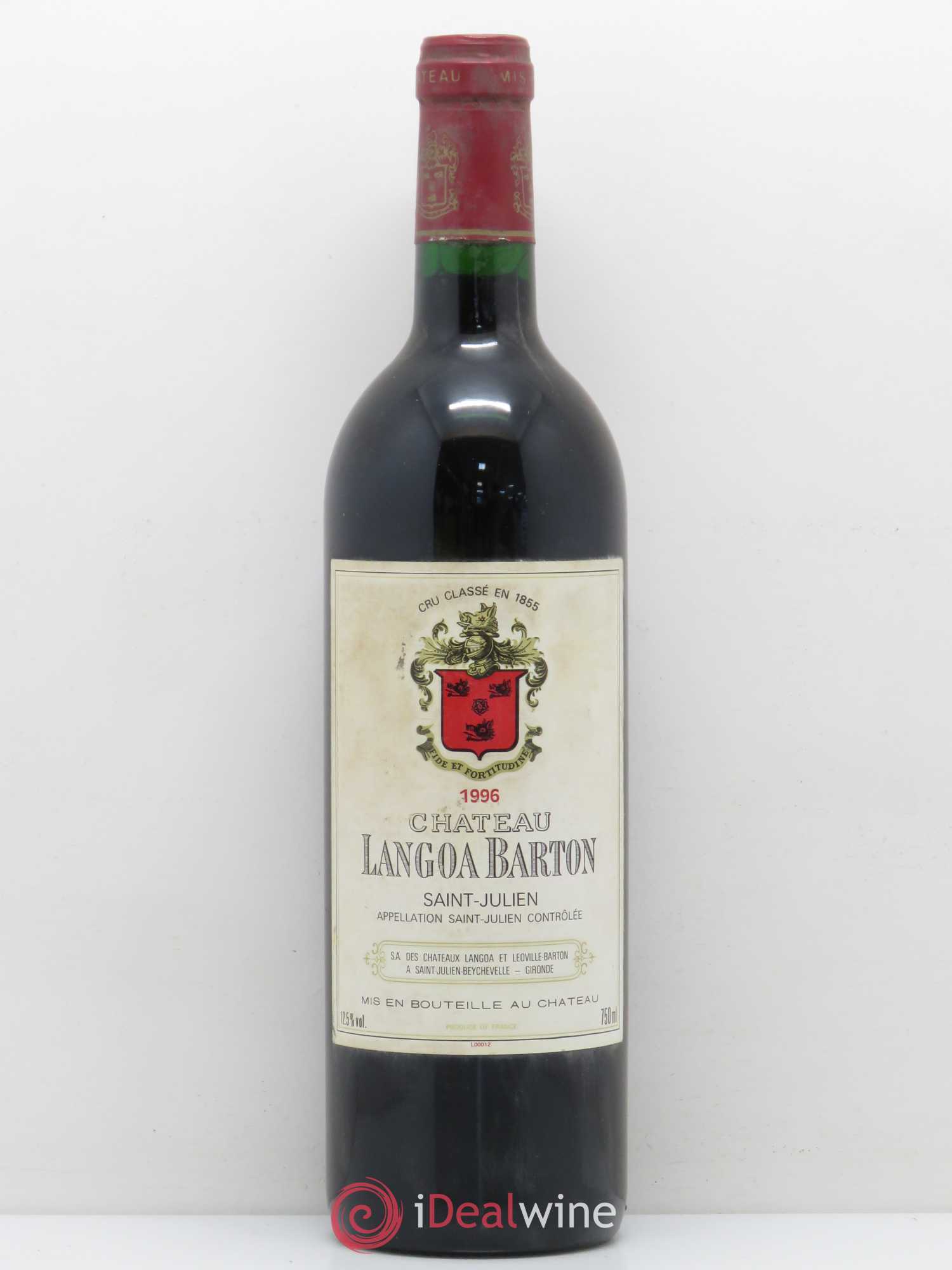 Château Langoa Barton 3ème Grand Cru Classé 1996 - Lot de 1 bouteille - 0